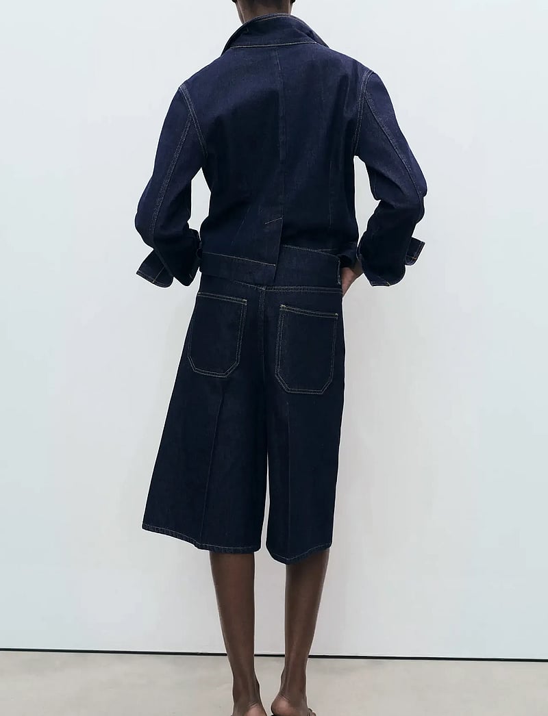 Mango - Mid-rise denim bermuda jorts - bermudashorts - open blue - 3