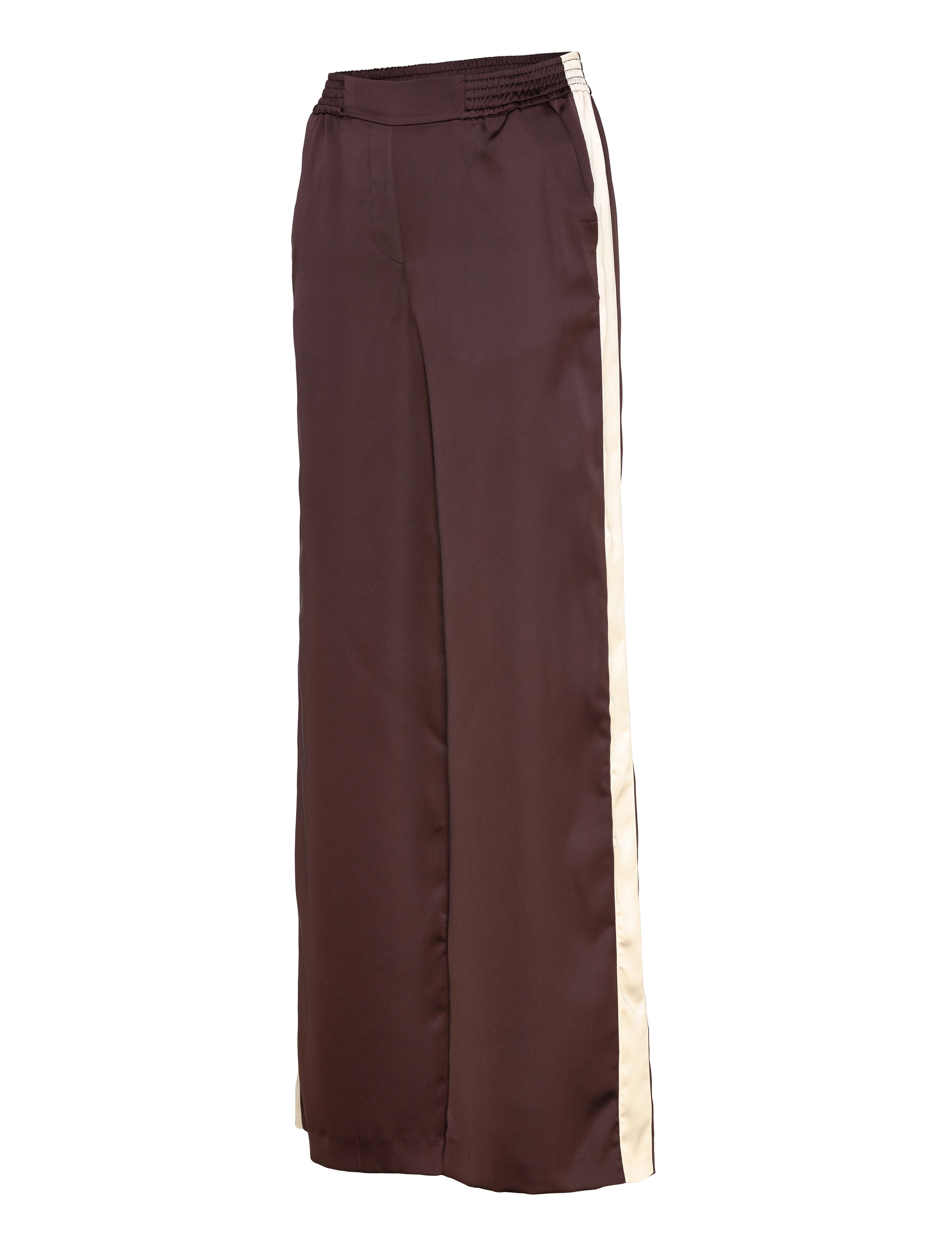 Mango - Satin trousers with contrasting stripe - sirge säärega püksid - dark purple - 3