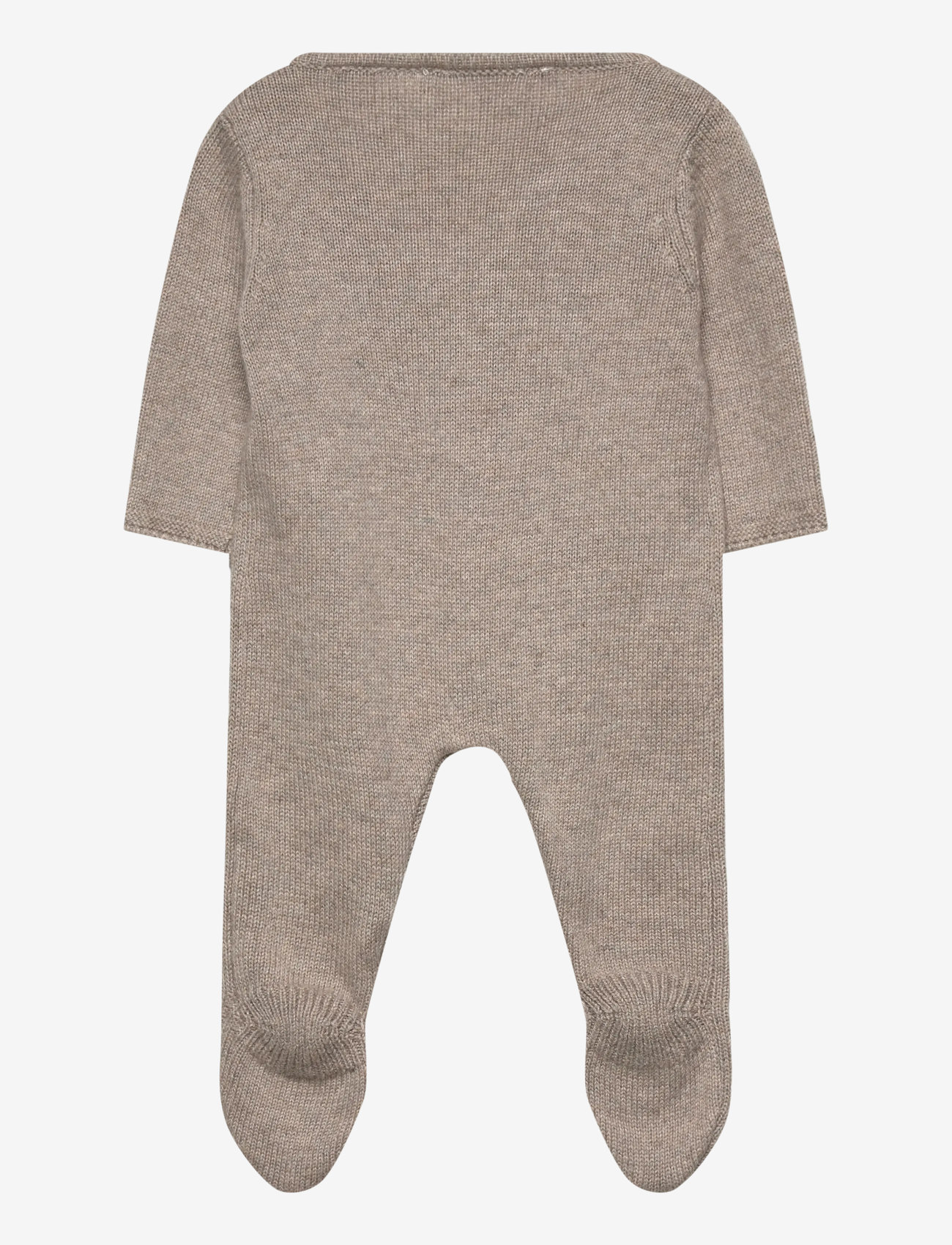 Mango - Jumpsuit with cross-over stitch - medium brown - 1