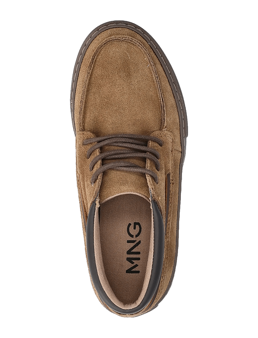 Mango - Lace-up leather shoes - låga sneakers - dark brown - 3