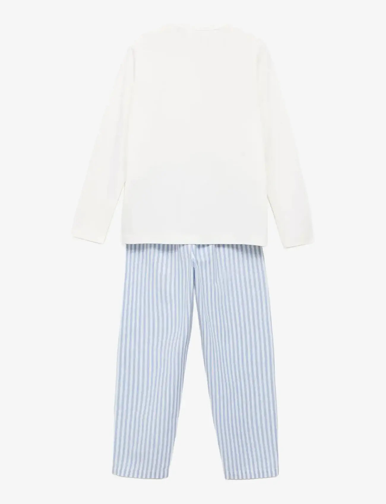 Mango - Striped long pyjamas - pyjamassæt - lt-pastel blue - 1