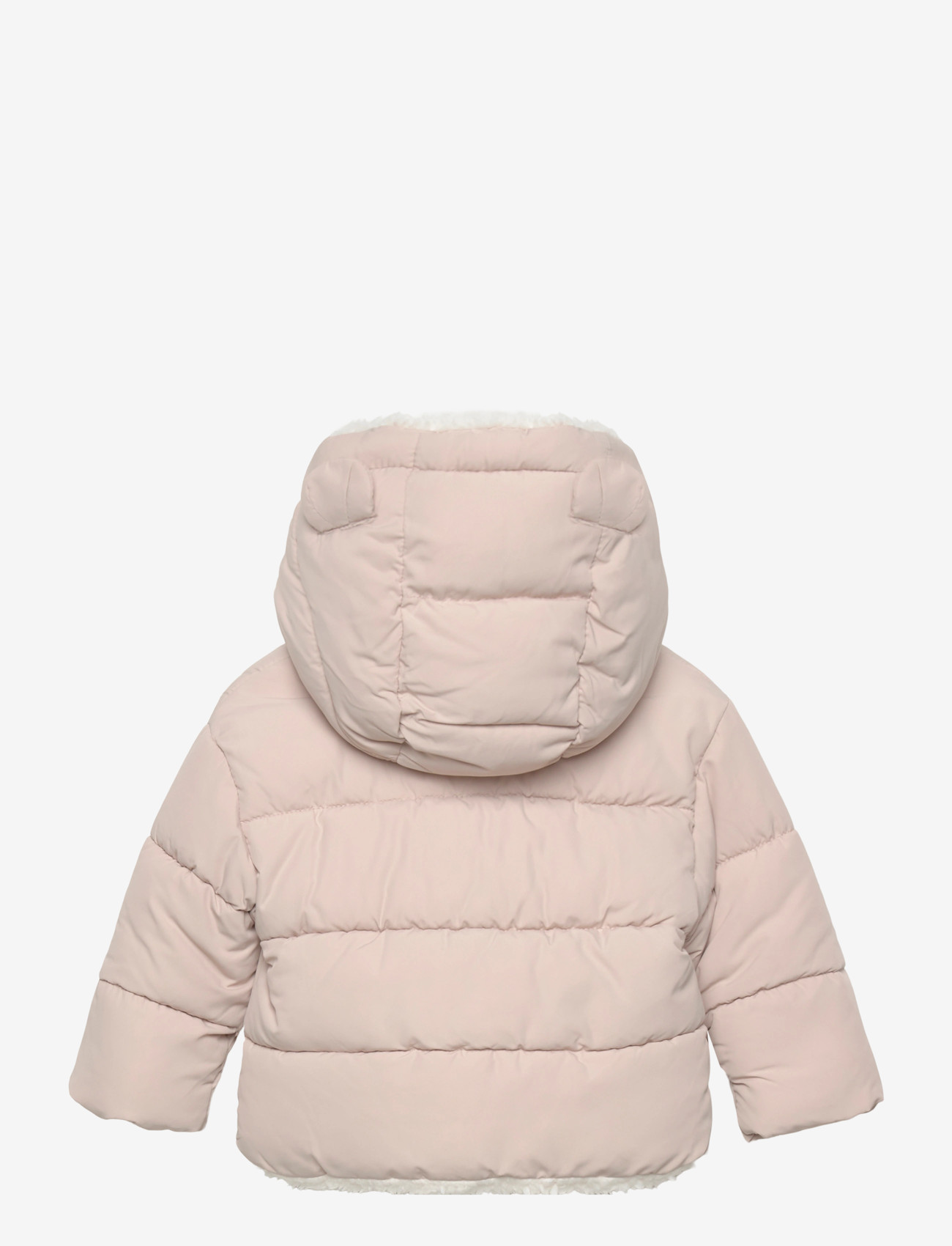 Mango - Padded anorak with fur-effect interior - jacken & mäntel - light beige - 1