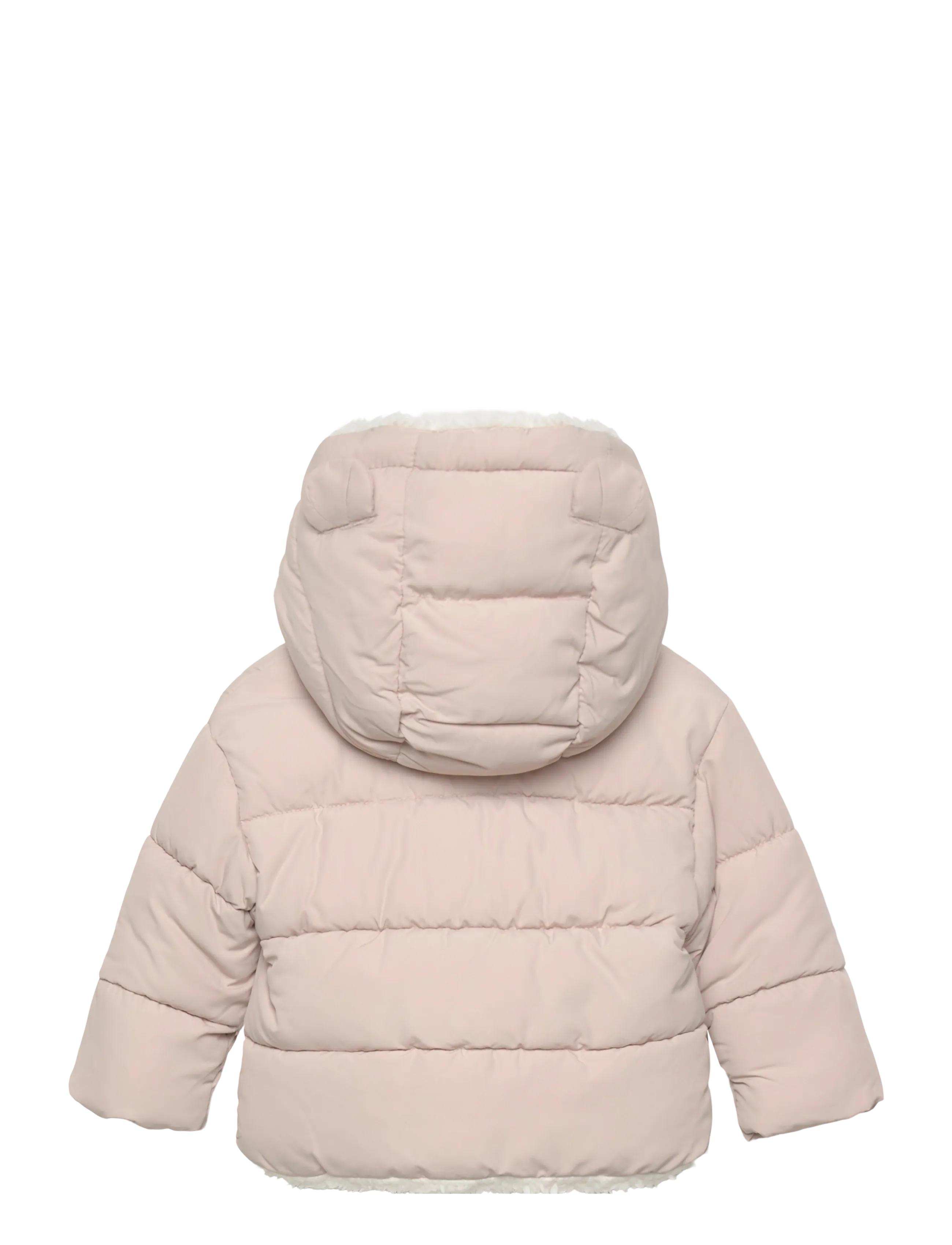 Mango - Padded anorak with fur-effect interior - anoraker - light beige - 1