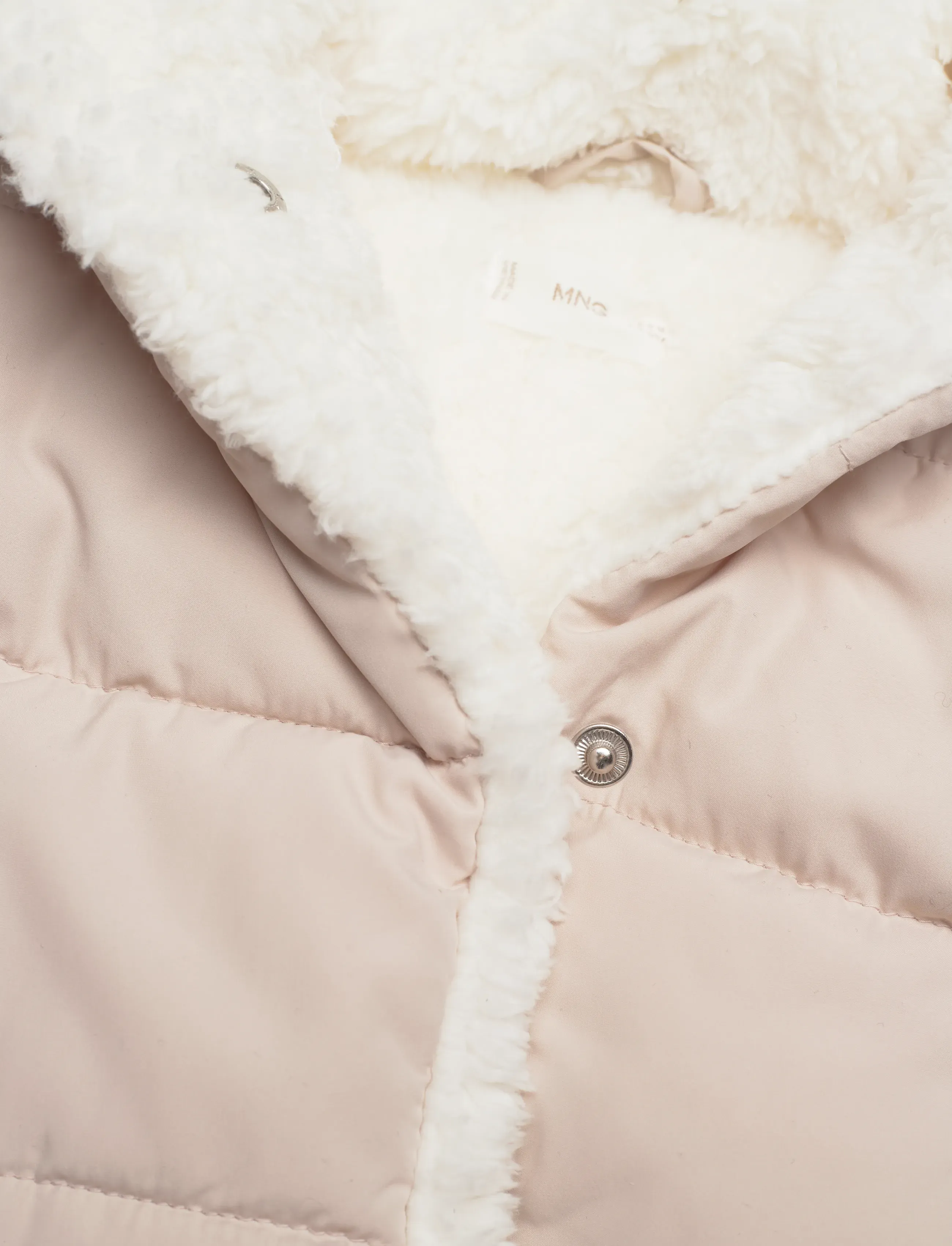 Mango - Padded anorak with fur-effect interior - anoraker - light beige - 2