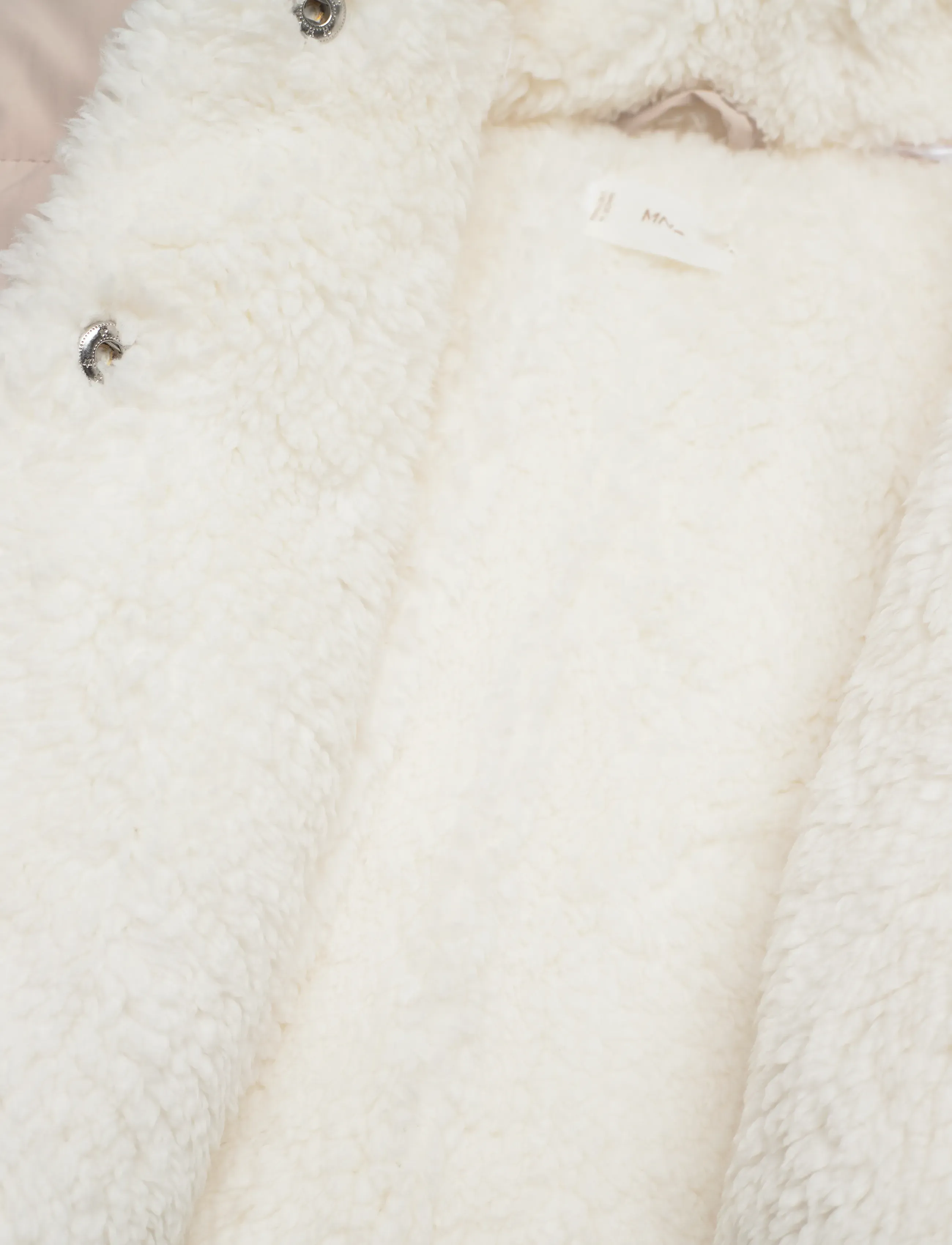 Mango - Padded anorak with fur-effect interior - anoraker - light beige - 4