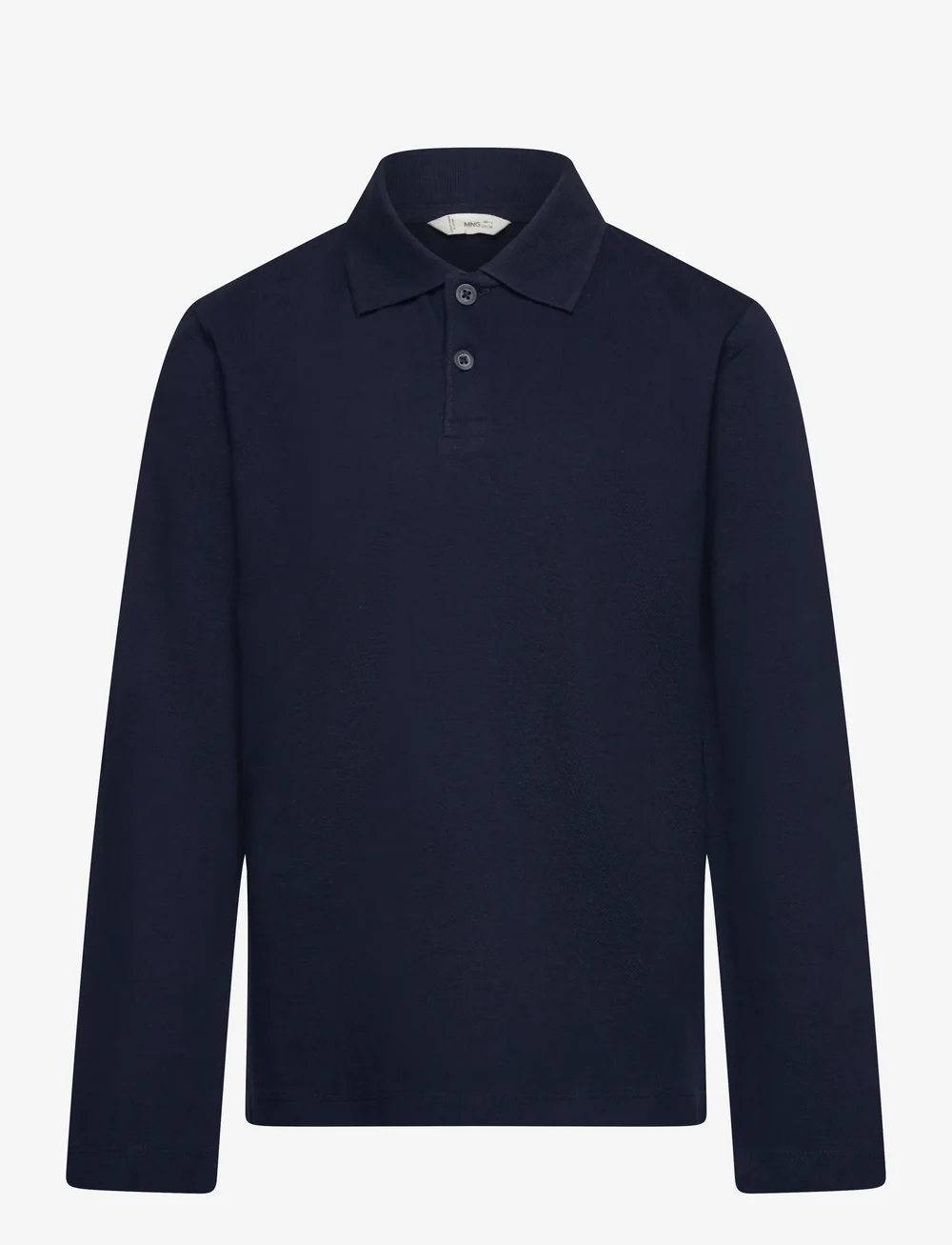 Mango - Buttoned knitted polo shirt - långärmade pikéer - navy - 0