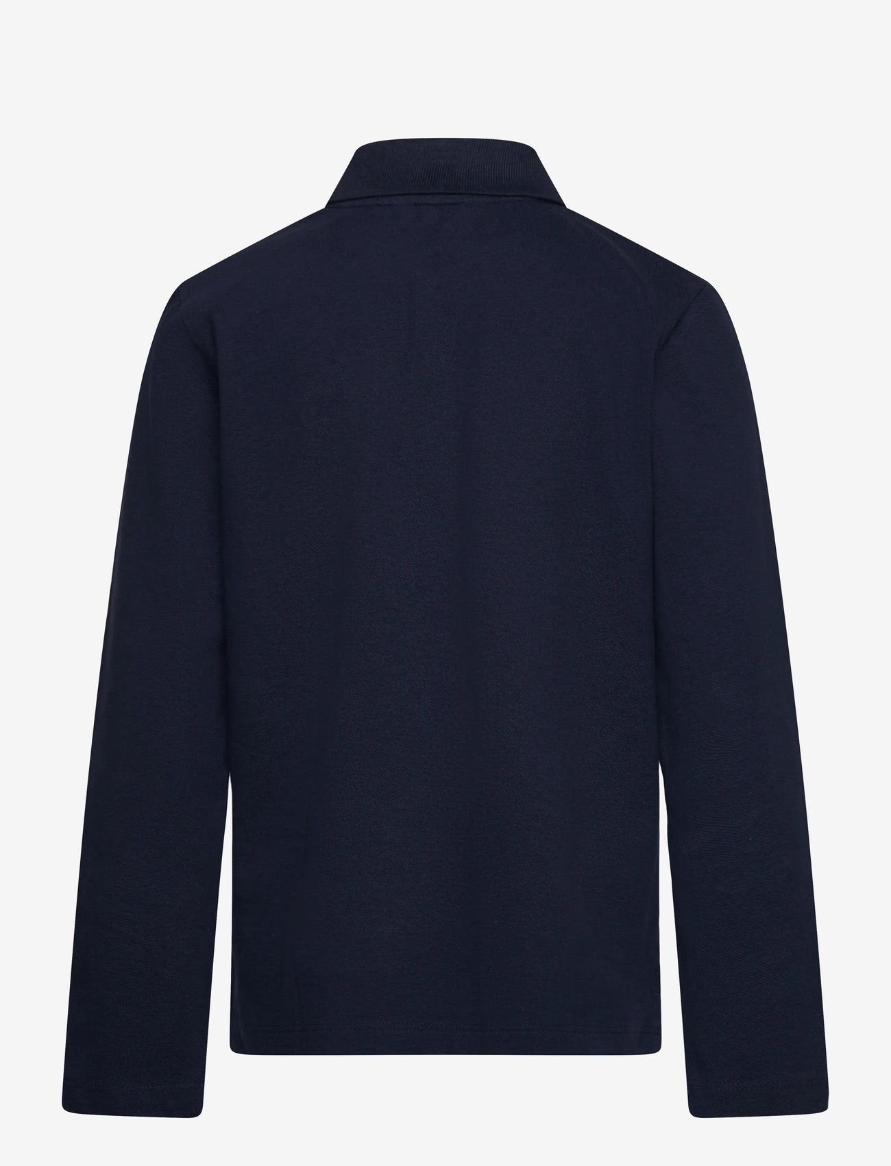 Mango - Buttoned knitted polo shirt - navy - 1