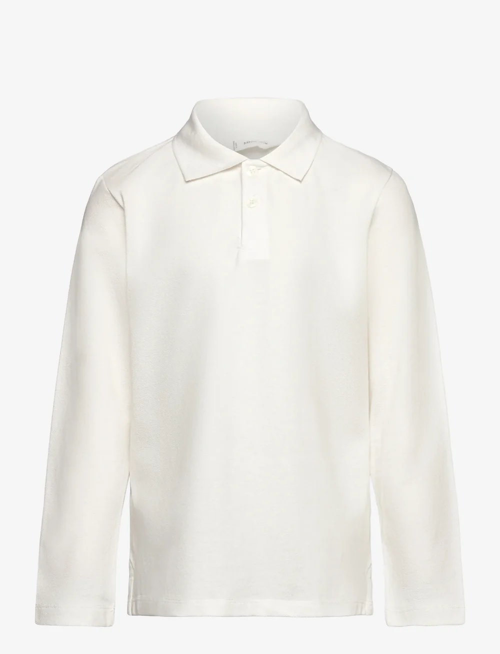 Mango - Buttoned knitted polo shirt - langärmelig poloshirt - white - 0