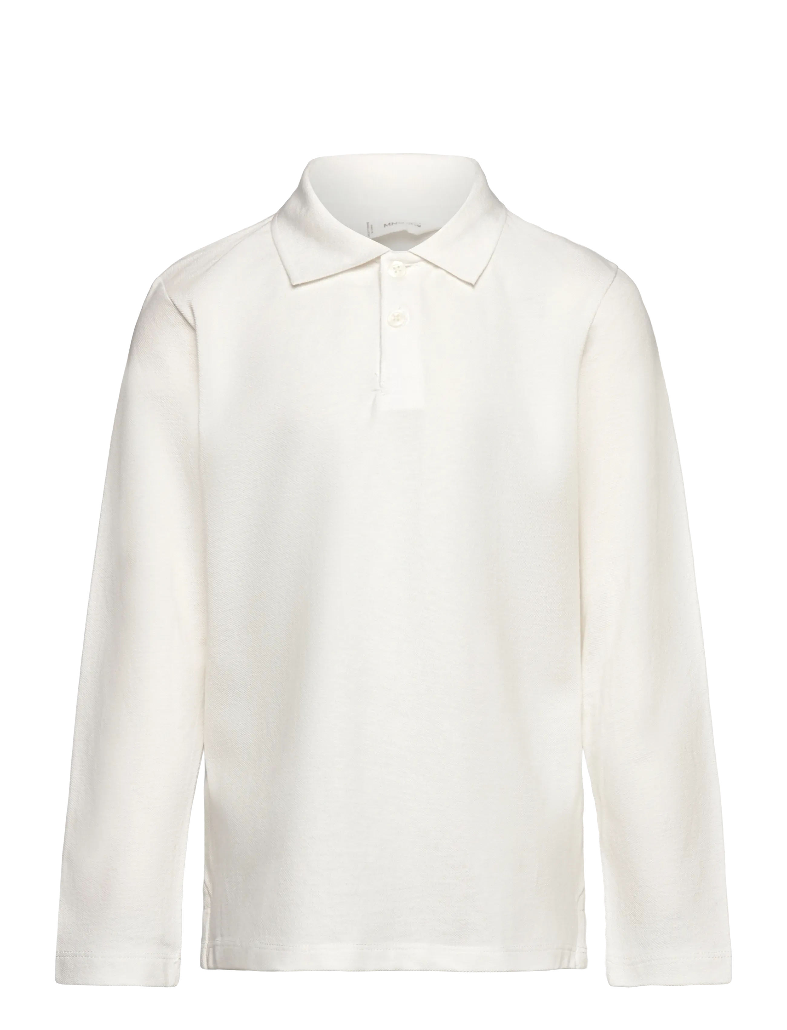 Buttoned knitted polo shirt - WHITE