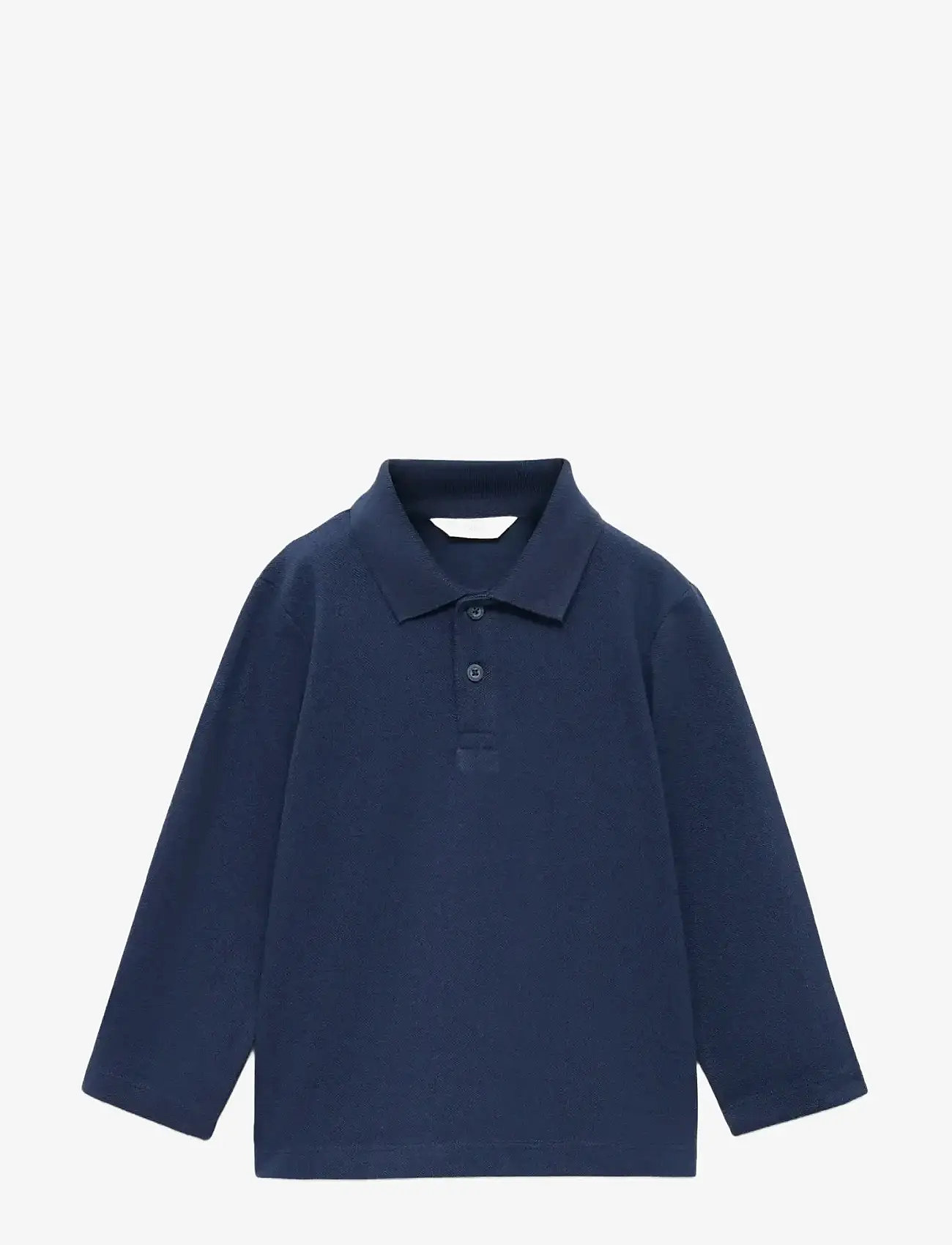 Mango - Cotton basic polo shirt - navy - 0