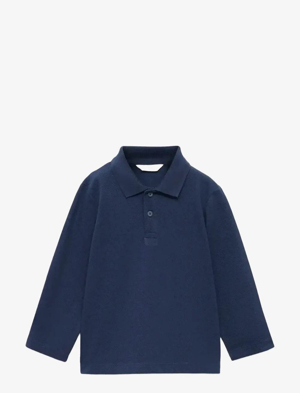 Mango - Cotton basic polo shirt - langärmelig poloshirt - navy - 0