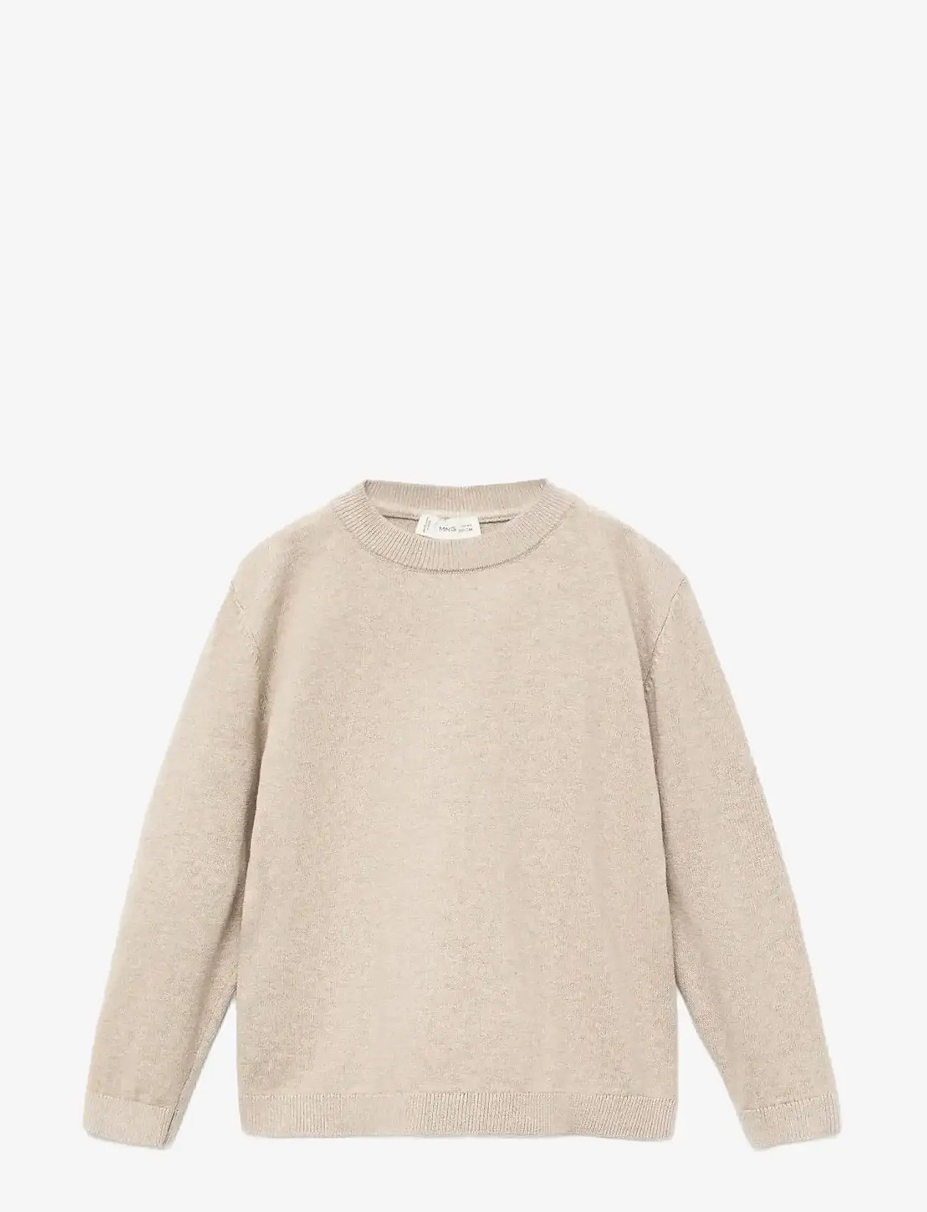 Mango - Knitted sweater with ribbed details - pullover - light beige - 0