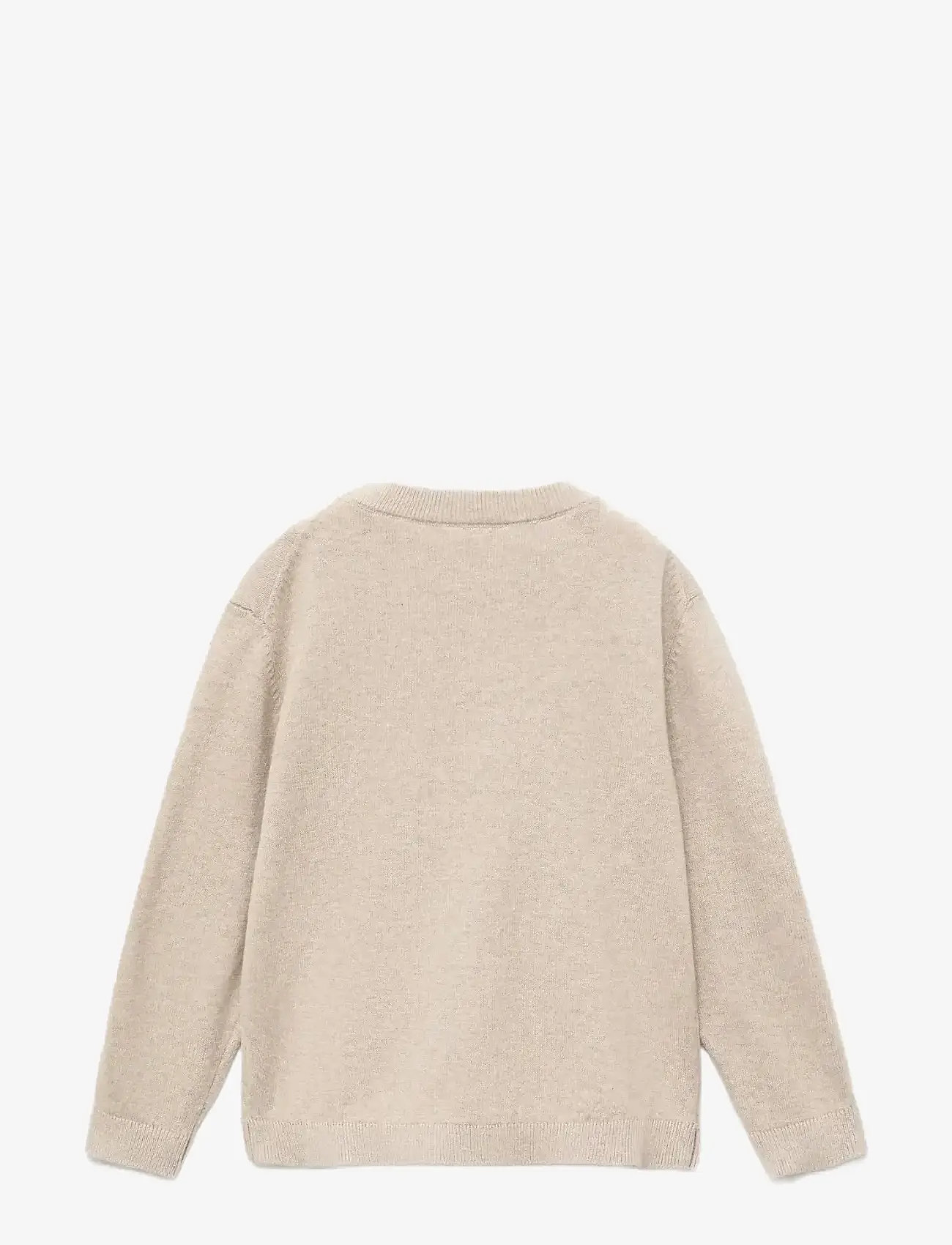 Mango - Knitted sweater with ribbed details - pullover - light beige - 1