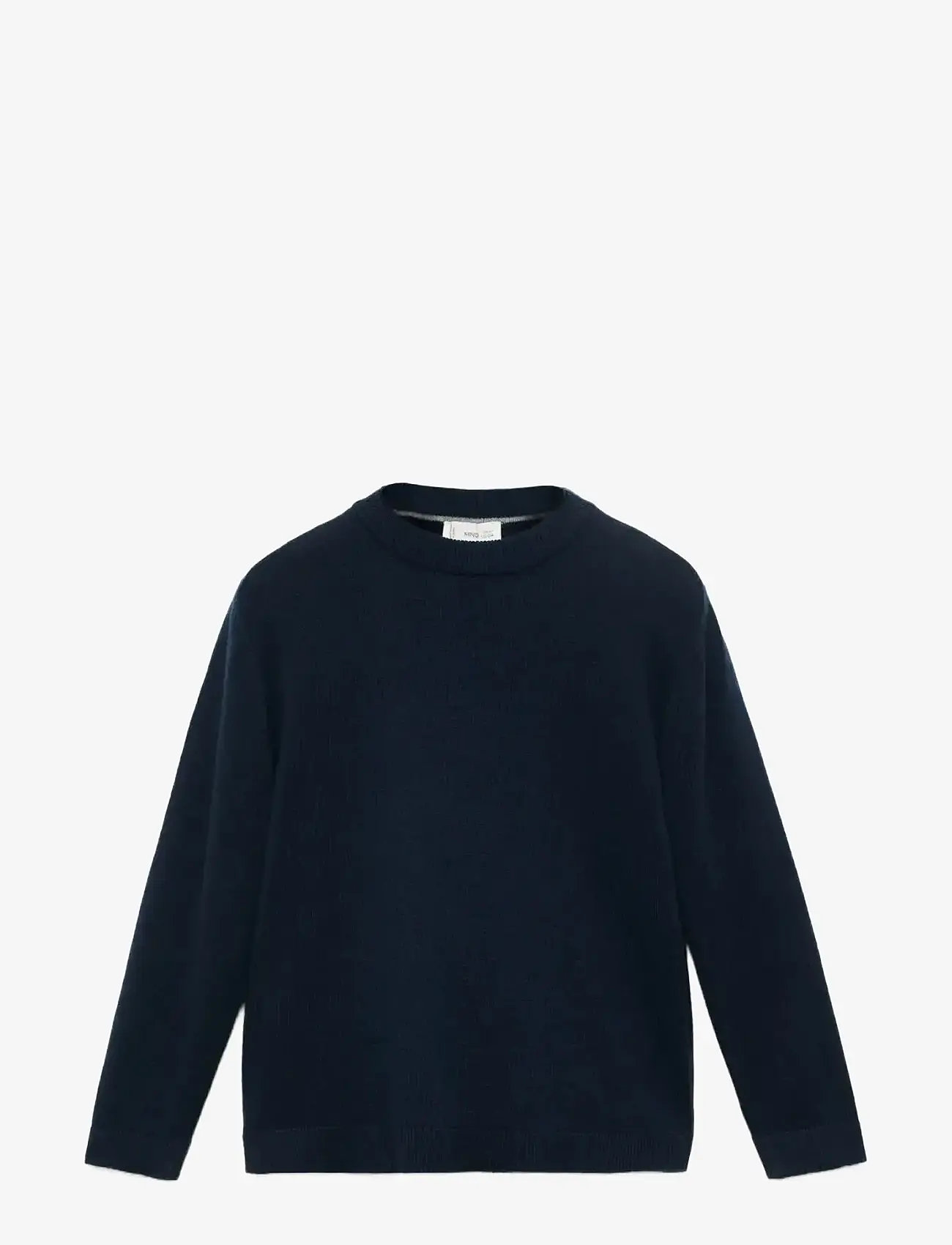 Mango - Knitted sweater with ribbed details - autumn clothing - navy - 0
