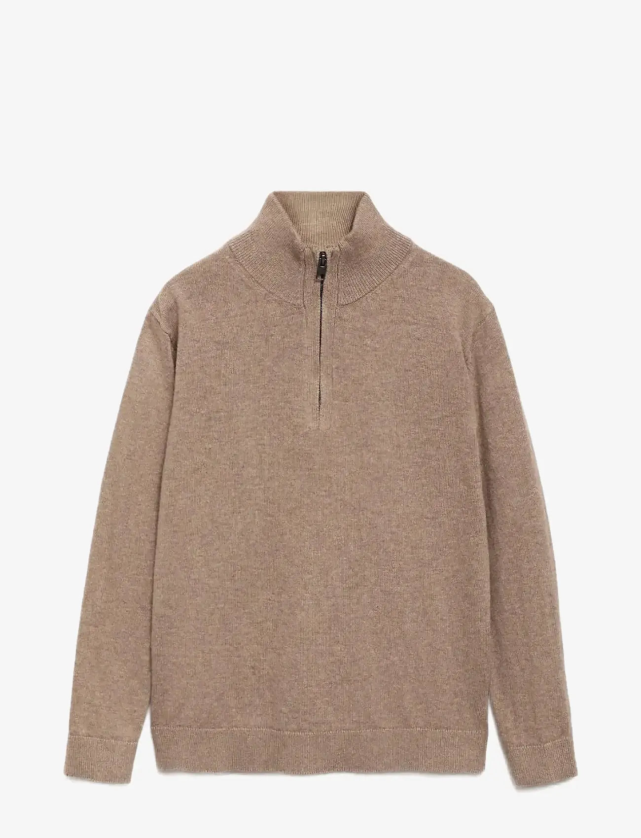 Mango - Zip neck jumper - trøjer - medium brown - 0