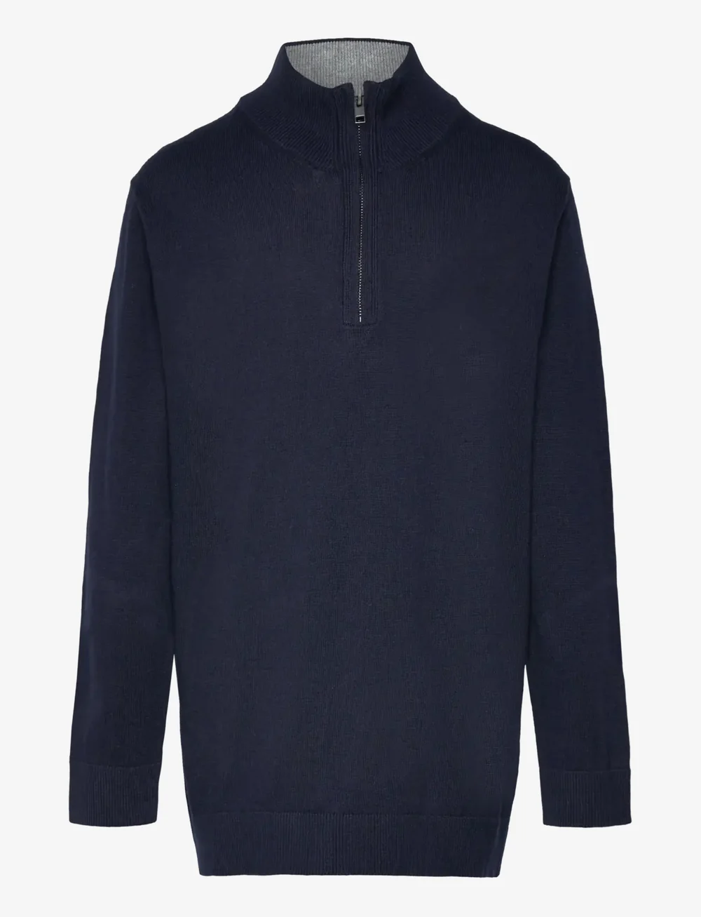 Mango - Zip neck jumper - stickade tröjor - navy - 1