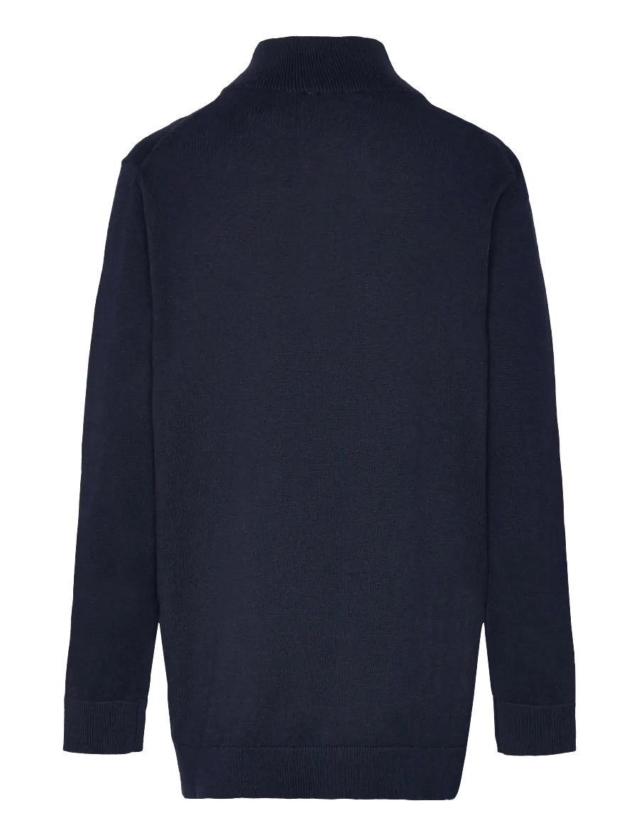 Mango - Zip neck jumper - stickade tröjor - navy - 2