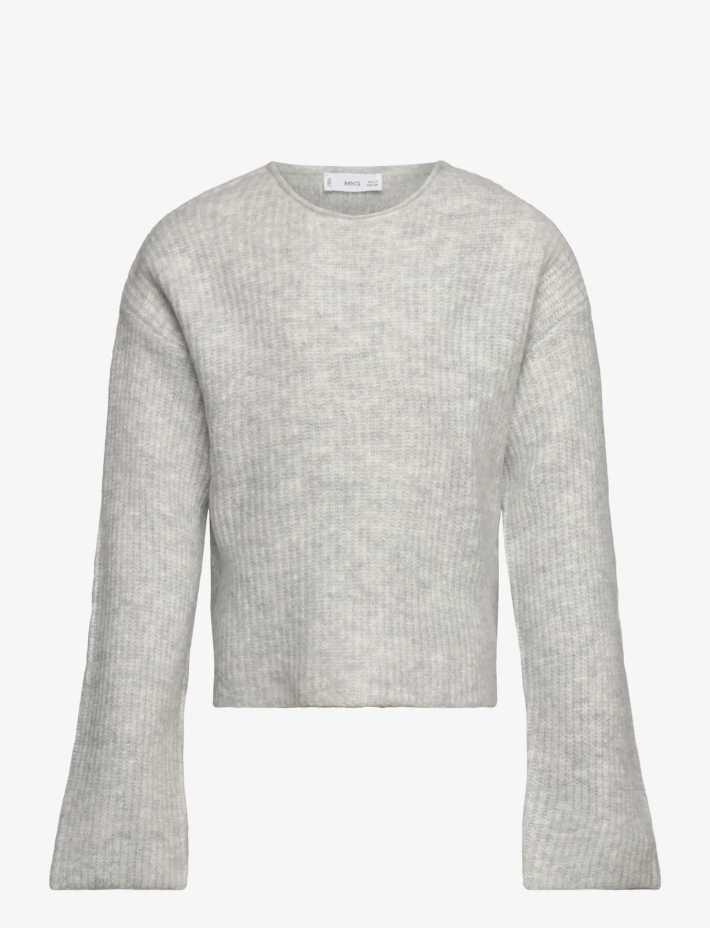 Mango - Knitted ribbed sweater - pullover - lt pastel grey - 0
