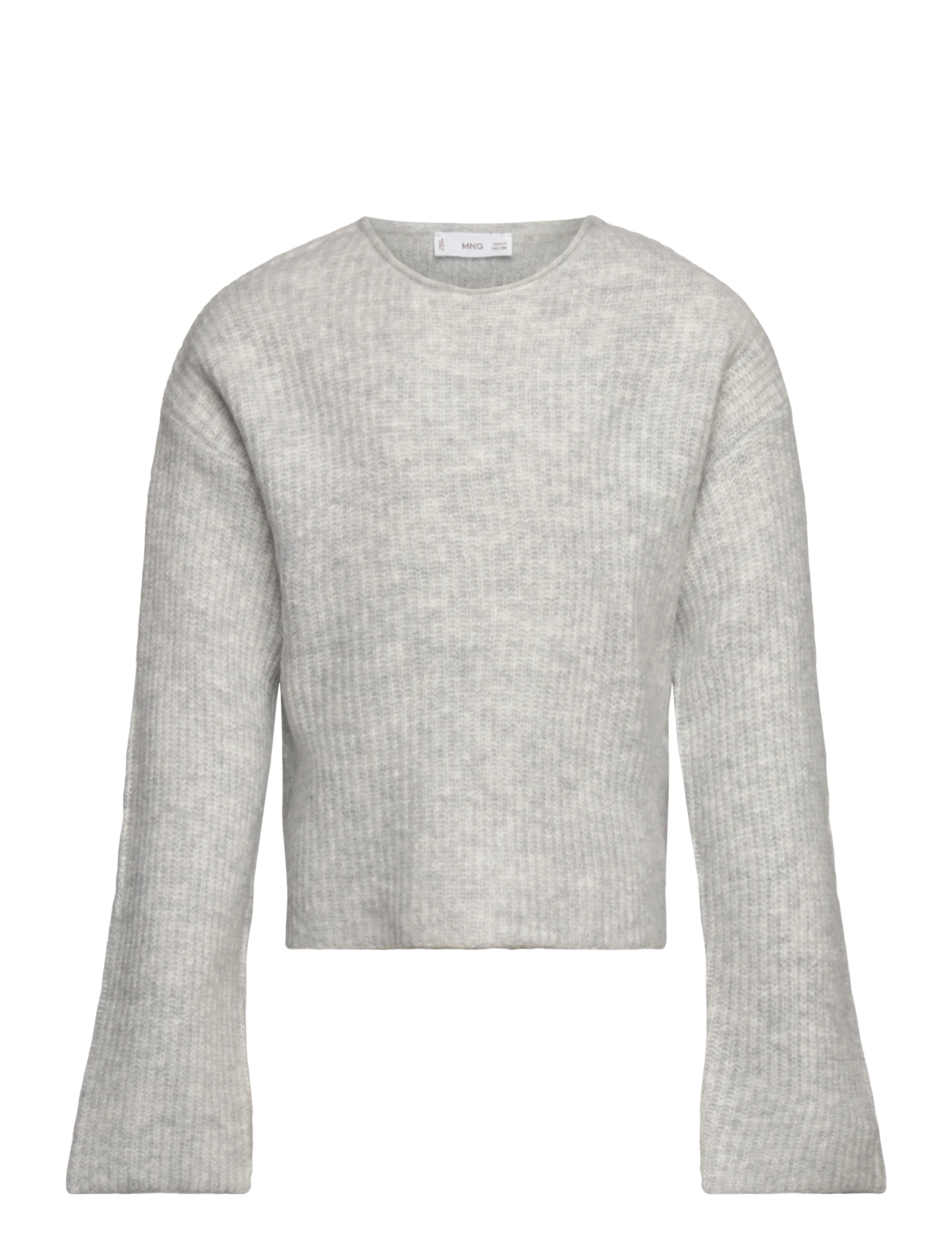 Mango Knitted ribbed sweater - 4 for 3 - LT PASTEL GREY / grey