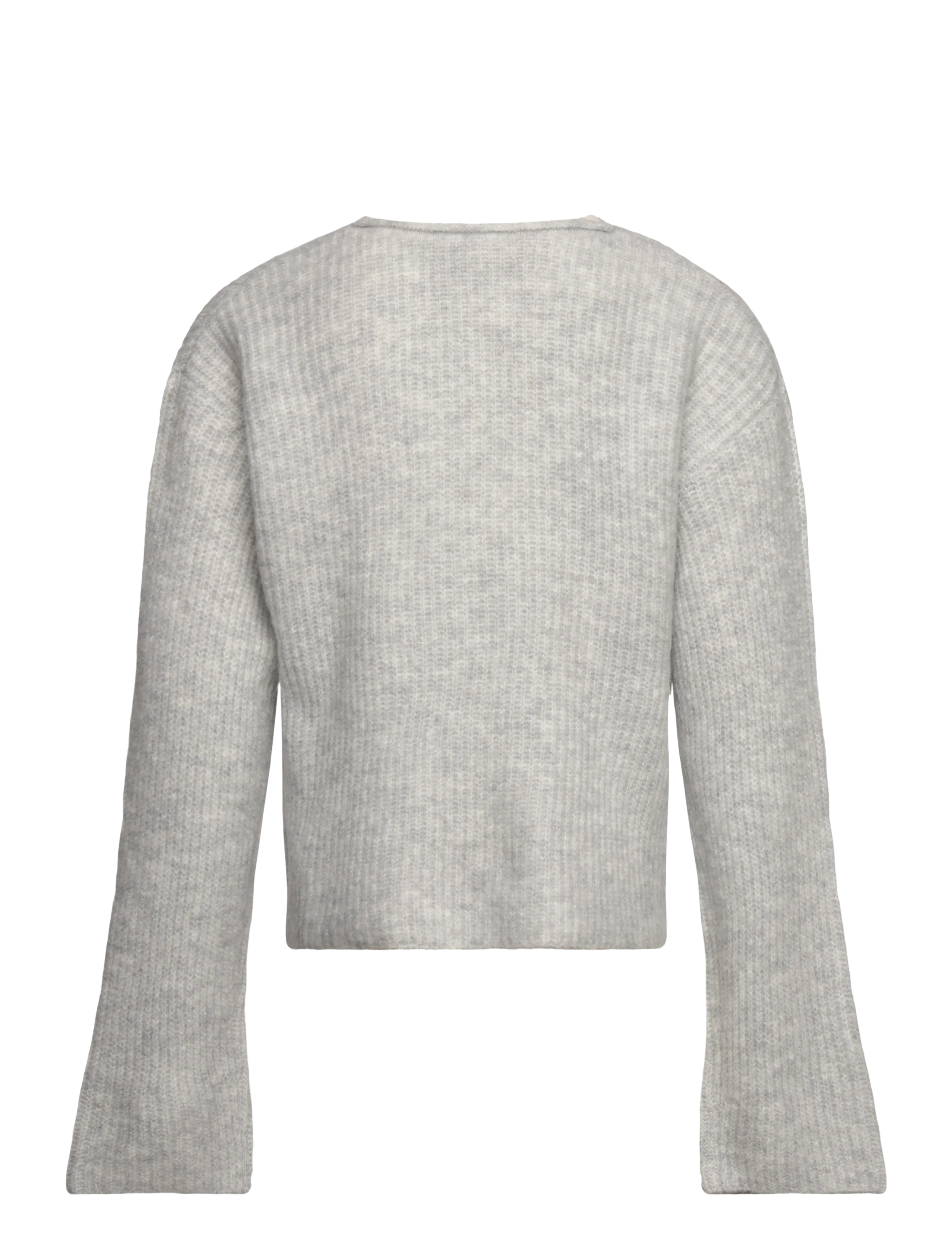 Mango - Knitted ribbed sweater - trøjer - lt pastel grey - 1