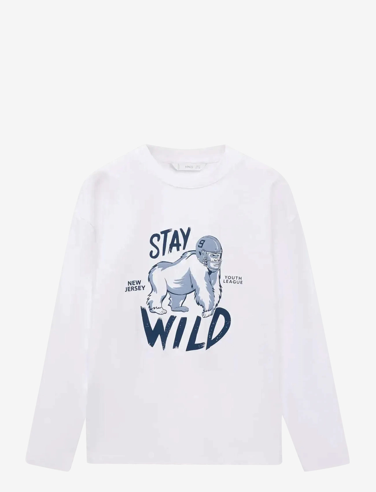 Mango - Short-sleeved printed t-shirt - langærmede t-shirts - white - 0