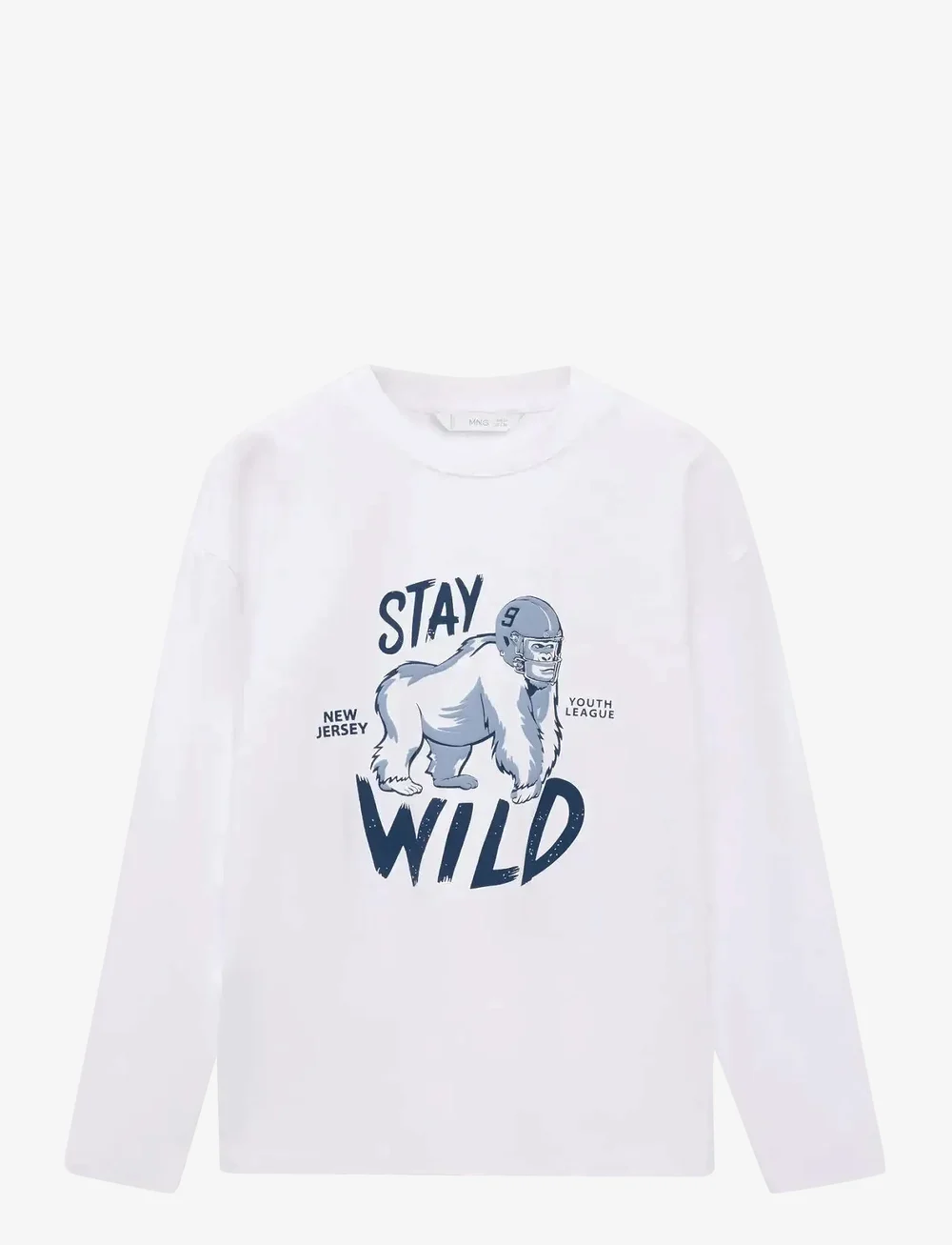 Mango - Short-sleeved printed t-shirt - langärmelig - white - 0