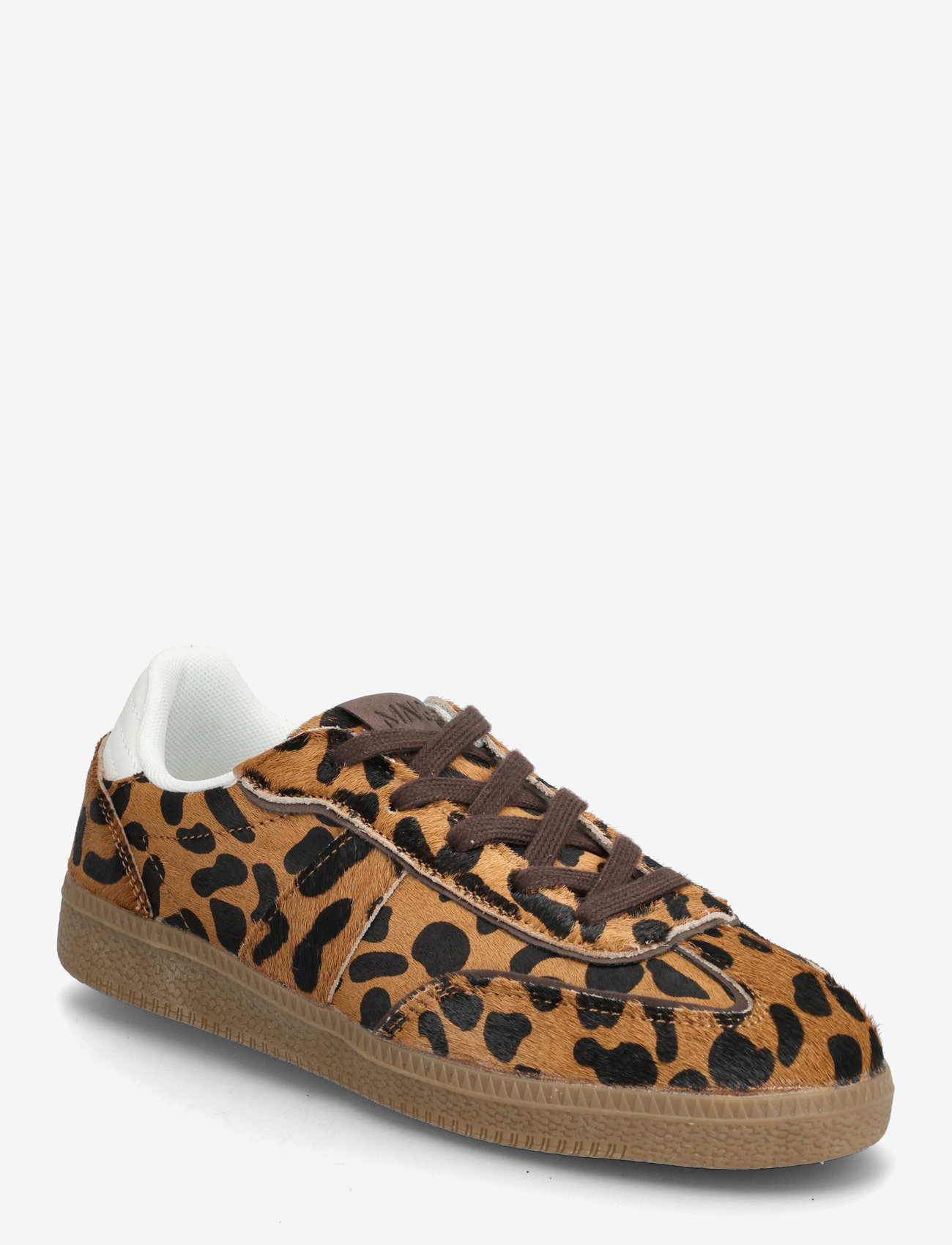 Mango - Leopard leather sneakers - niedriger schnitt - black - 0