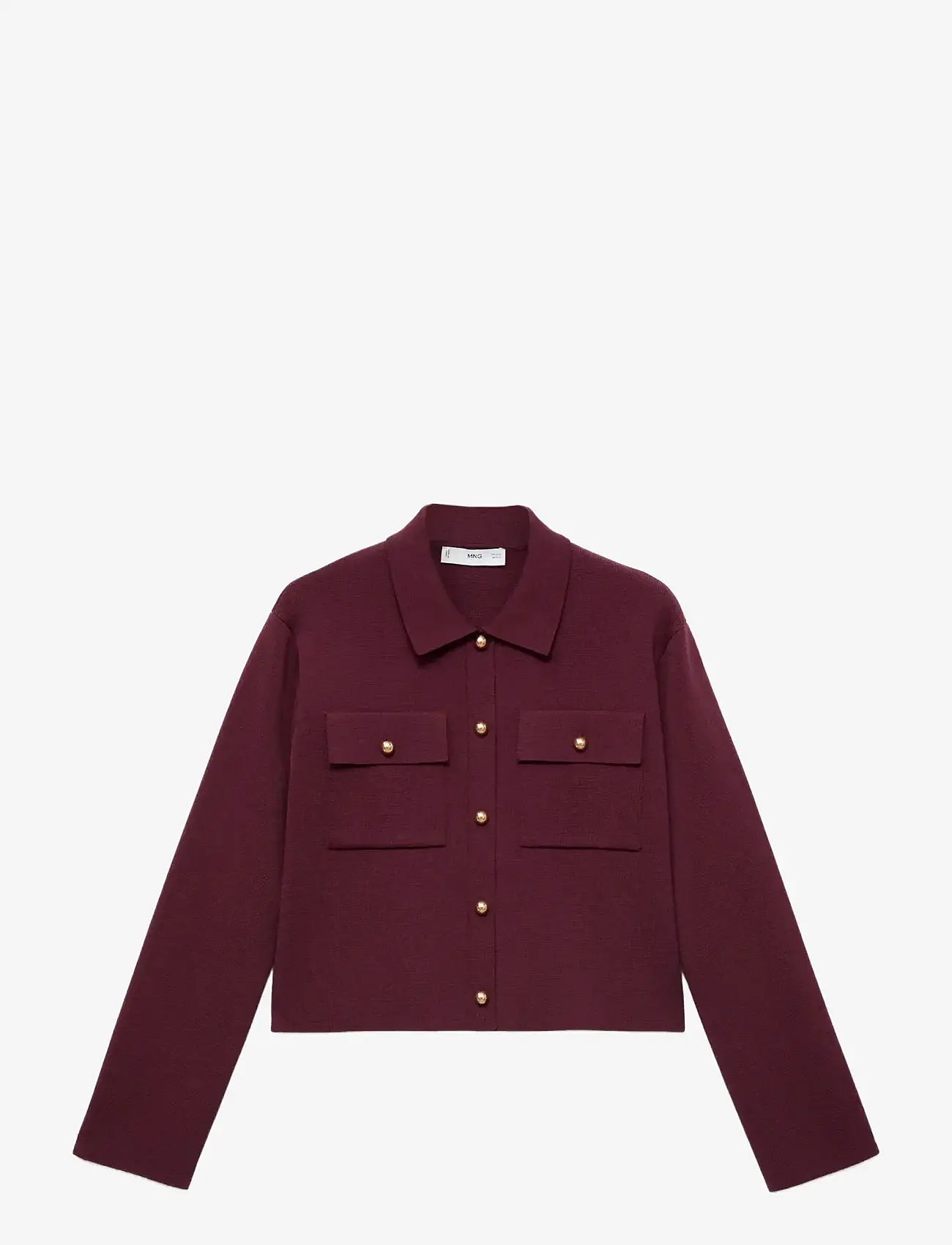 Mango - Pocket knit jacket - lühikesed bleiserid - dark red - 0
