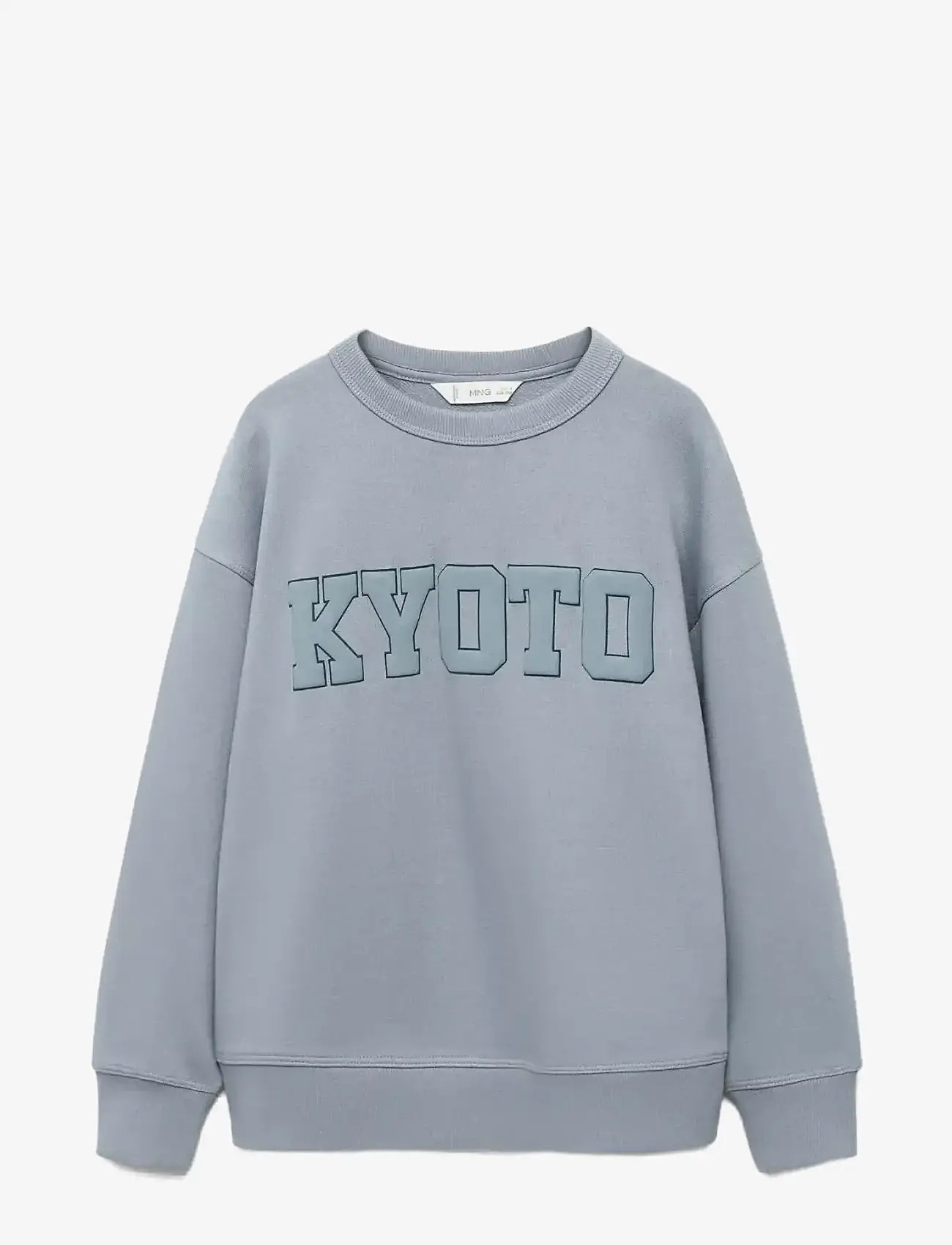 Mango - Oversized cotton sweatshirt - höstkläder - medium blue - 0