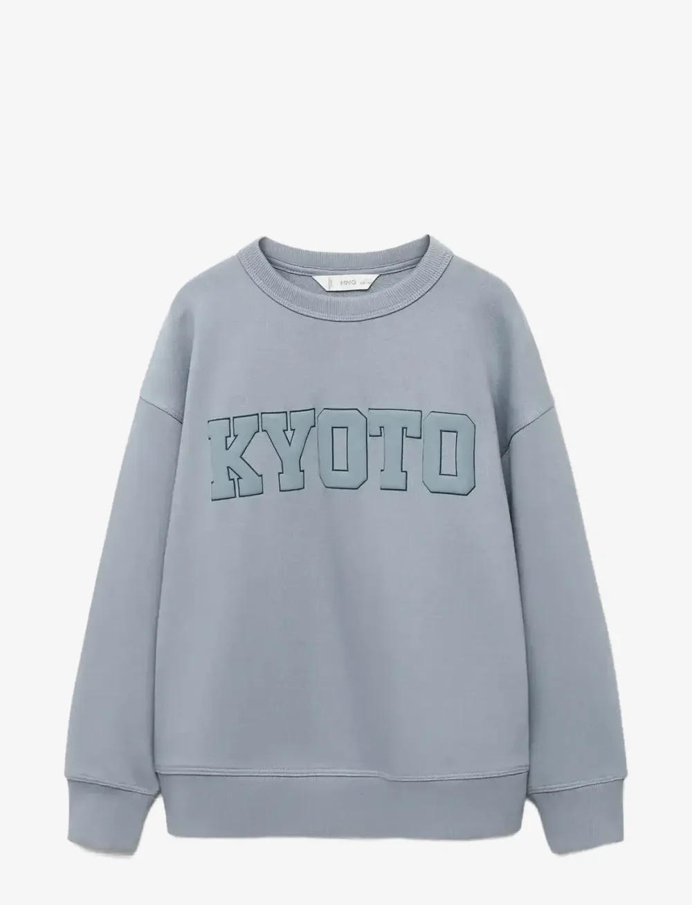 Mango - Oversized cotton sweatshirt - sweatshirts - medium blue - 0
