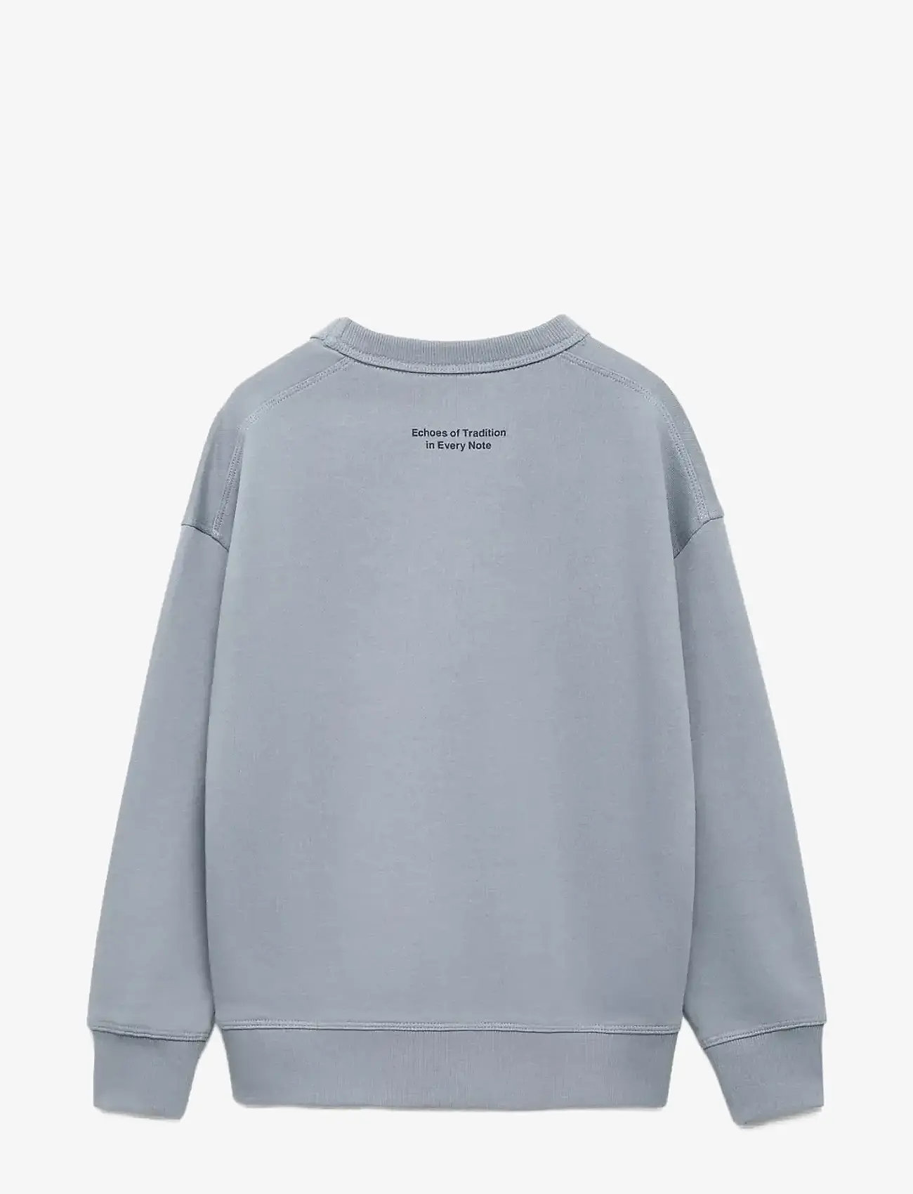 Mango - Oversized cotton sweatshirt - höstkläder - medium blue - 1