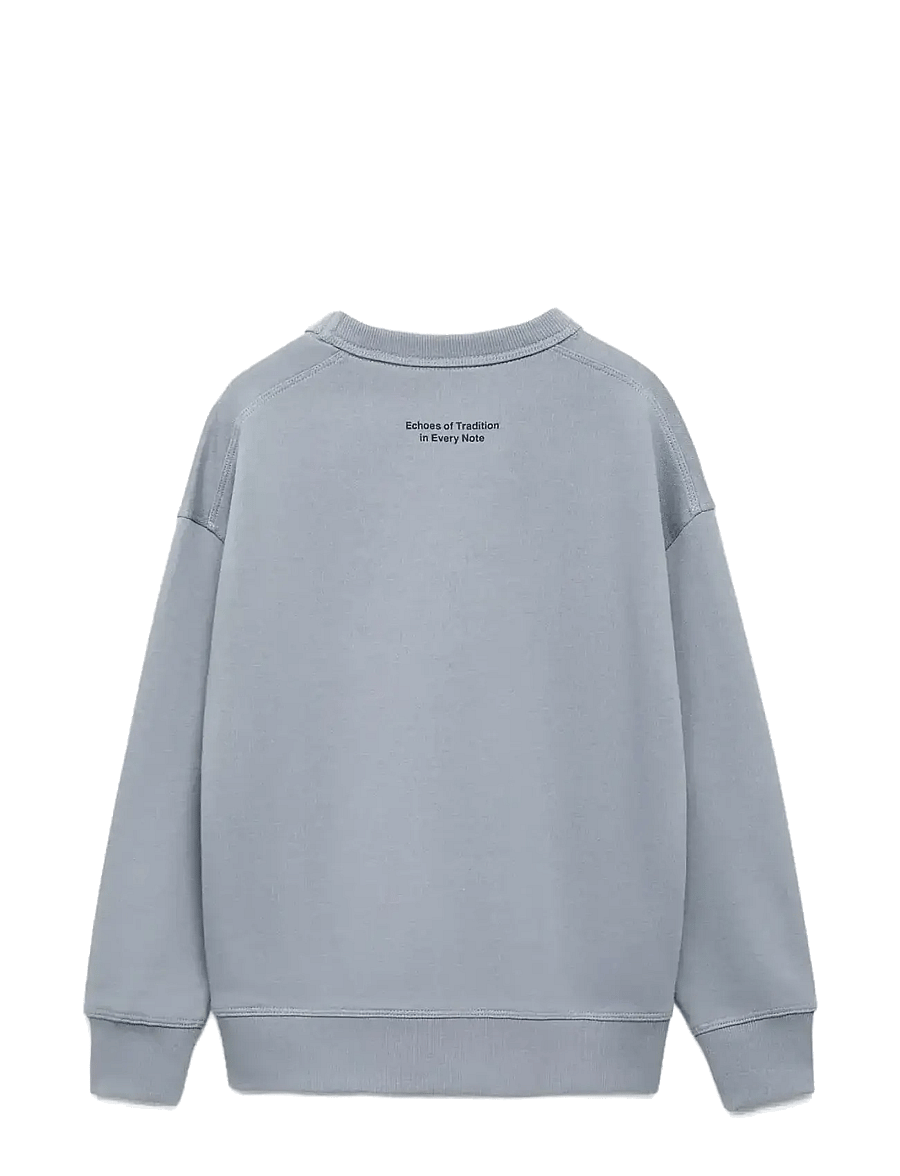 Mango - Oversized cotton sweatshirt - sweatshirts - medium blue - 2
