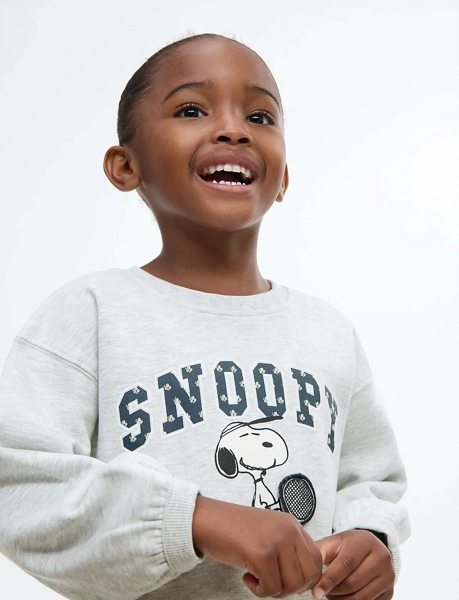 Mango - Snoopy sweatshirt dress - sweatshirts - lt pastel grey - 0