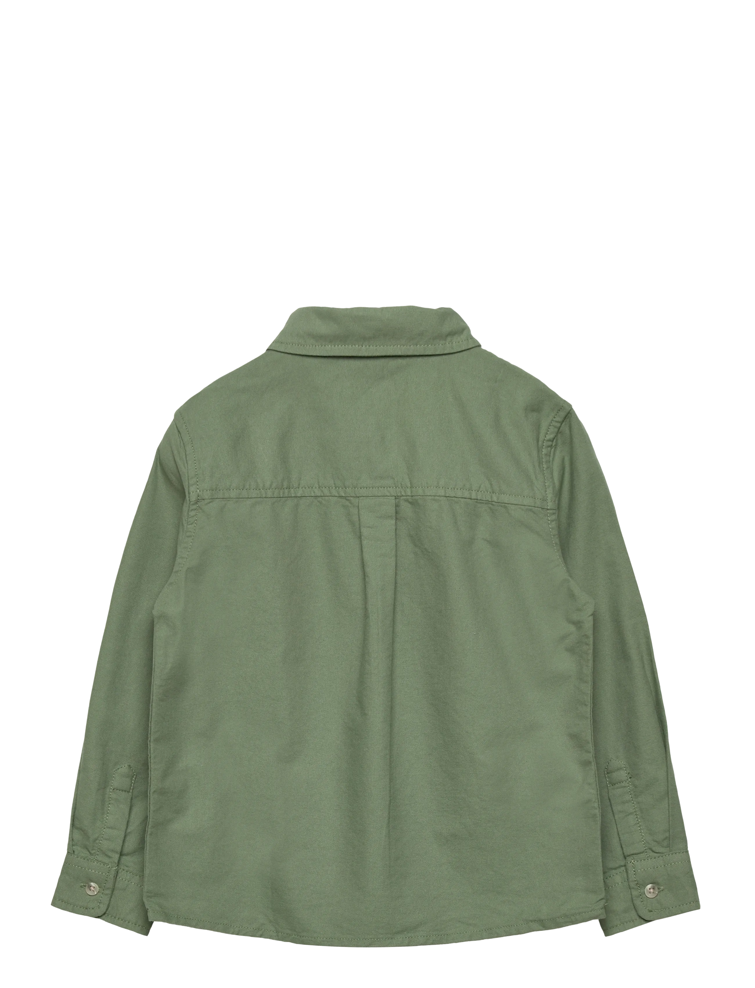 Mango - Cotton shirt with a shirt collar - shirts - beige - khaki - 1