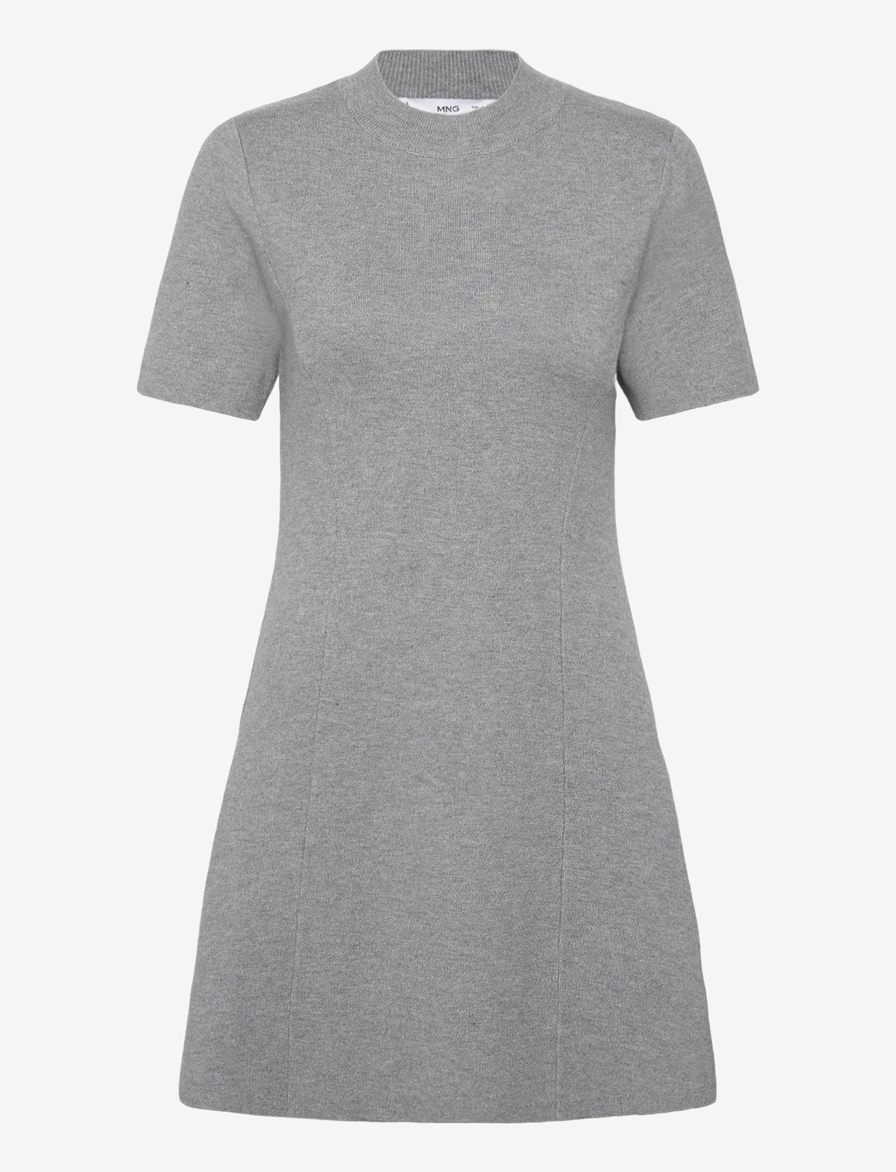 Mango - Fine-knit flared dress - strikkjoler - medium grey - 0