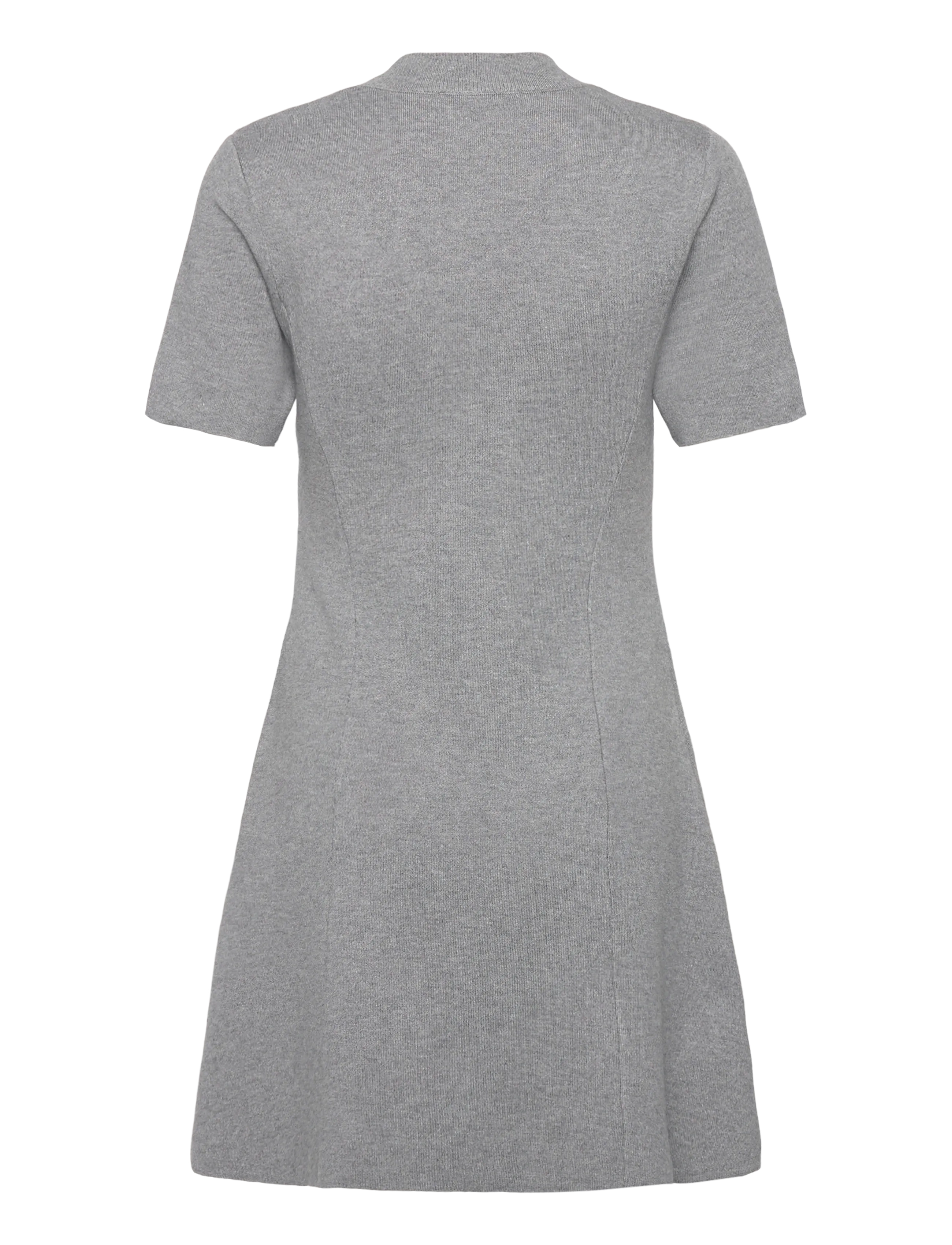 Mango - Fine-knit flared dress - stickade klänningar - medium grey - 2