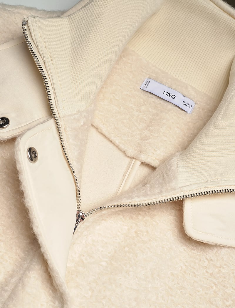 Mango - Bouclé jacket with high neck - syystakit - light beige - 4