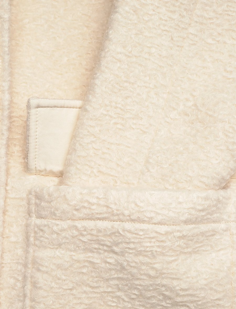 Mango - Bouclé jacket with high neck - vårjackor - light beige - 5