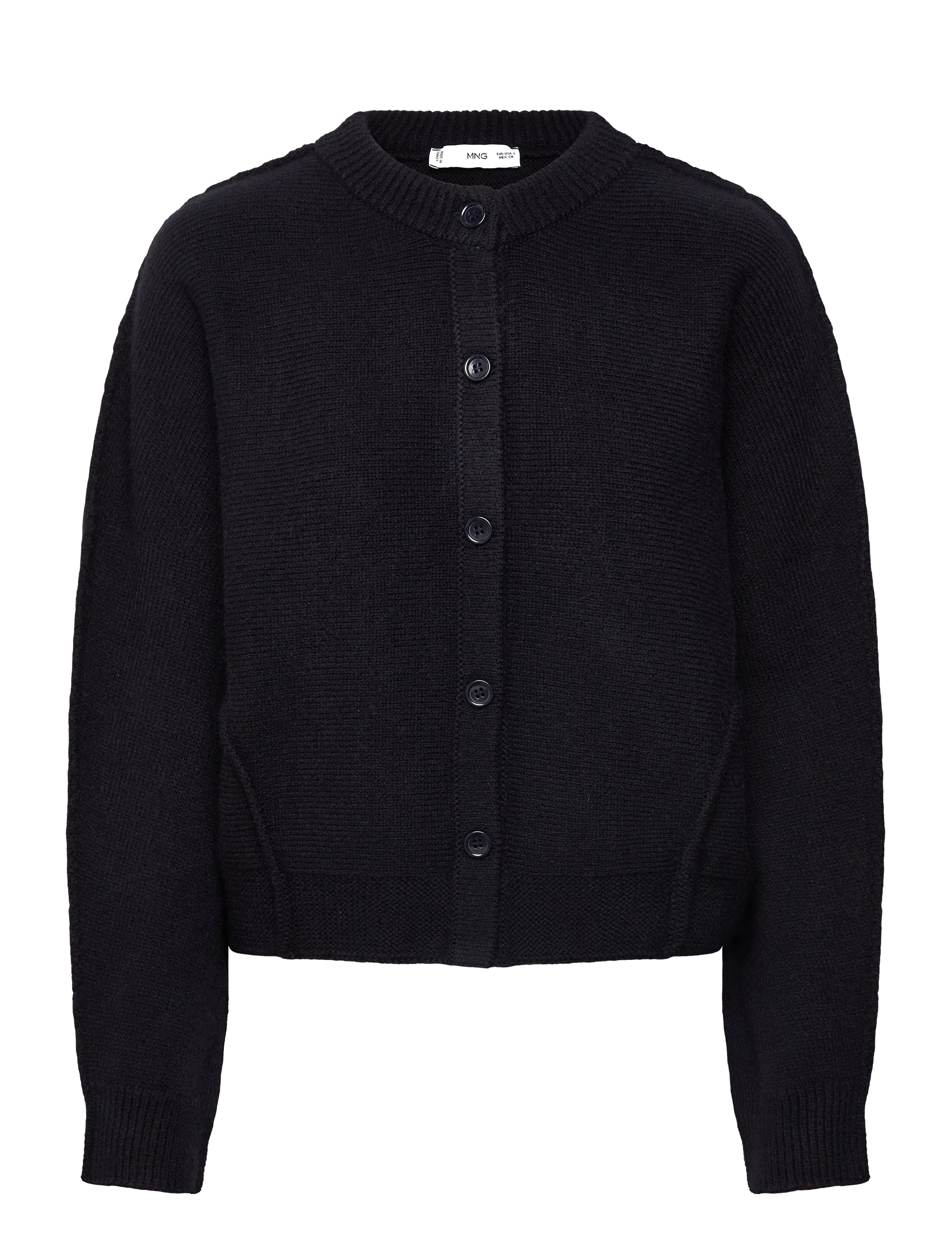 MANGO Straight-Fit Cardigan With Buttons Navy - S - Damen