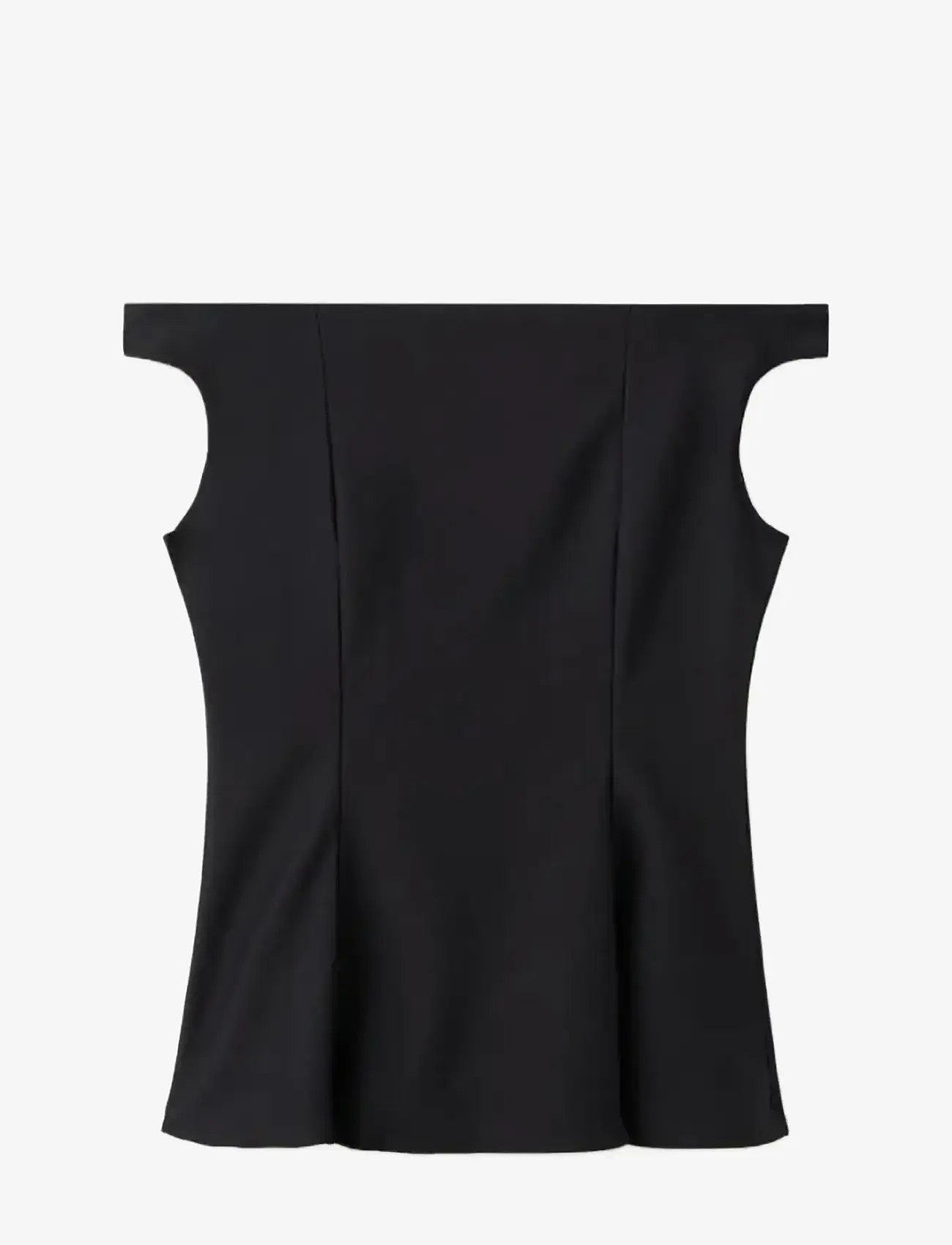 Mango - Strapless peplum top - Ærmeløse bluser - black - 0
