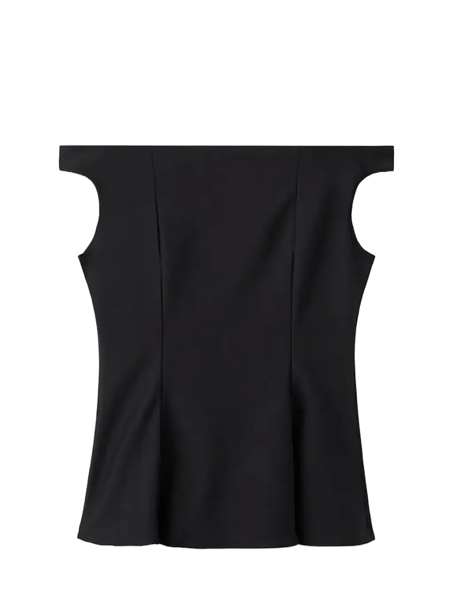 Mango - Strapless peplum top - Ærmeløse bluser - black - 1