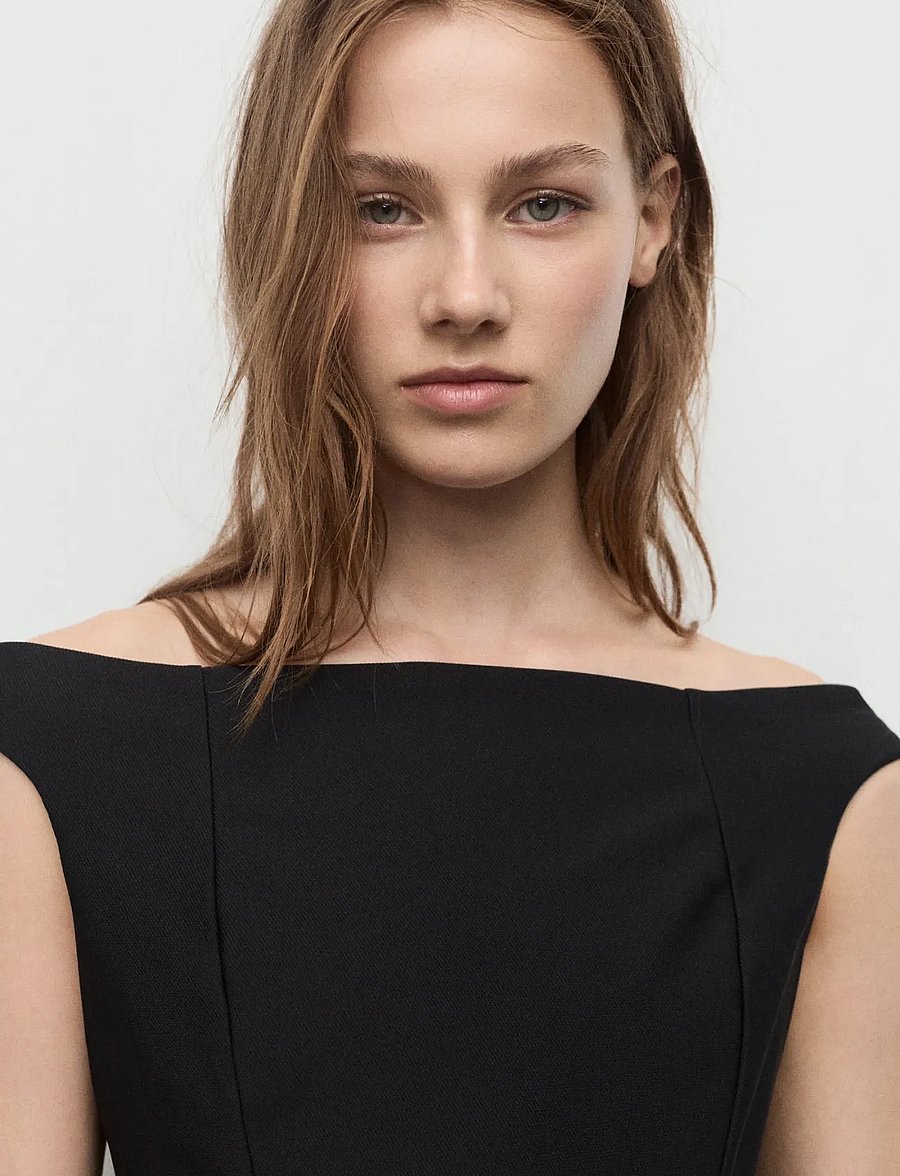 Mango - Strapless peplum top - Ærmeløse bluser - black - 2