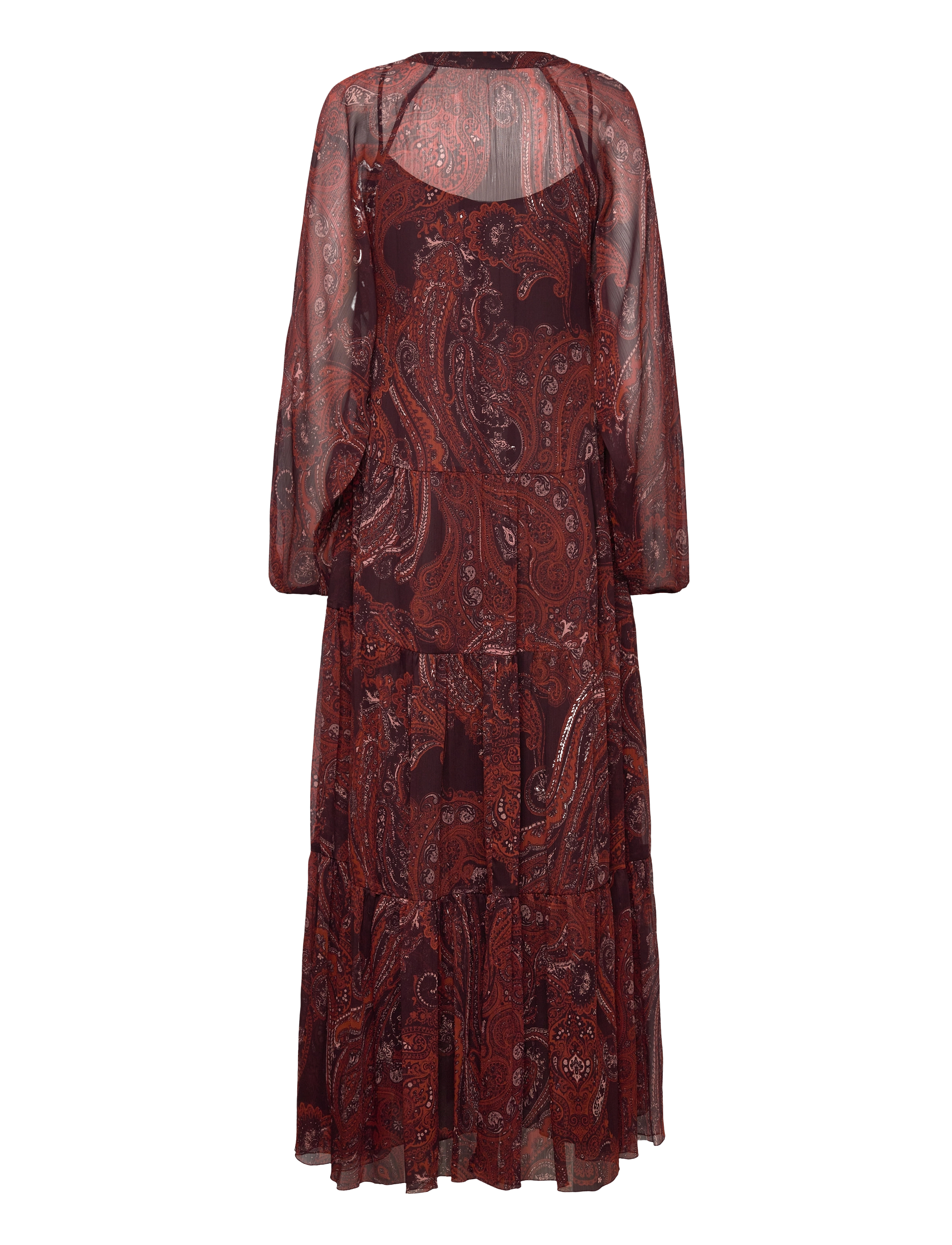Mango - Paisley-print oversized dress - maxi kjoler - rust - copper - 2