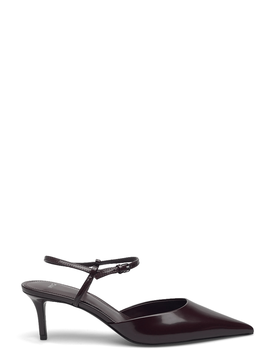 Mango - Kitten-heeled shoes with ankle strap - dark red - 2