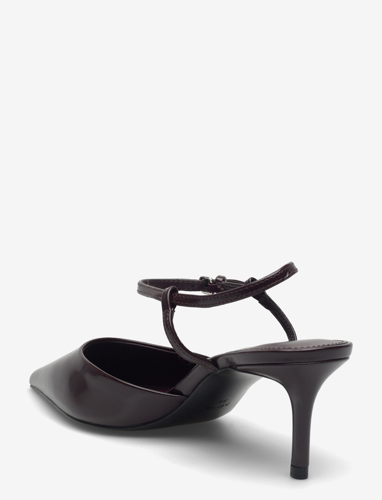 Mango - Kitten-heeled shoes with ankle strap - pumps - dark red - 3