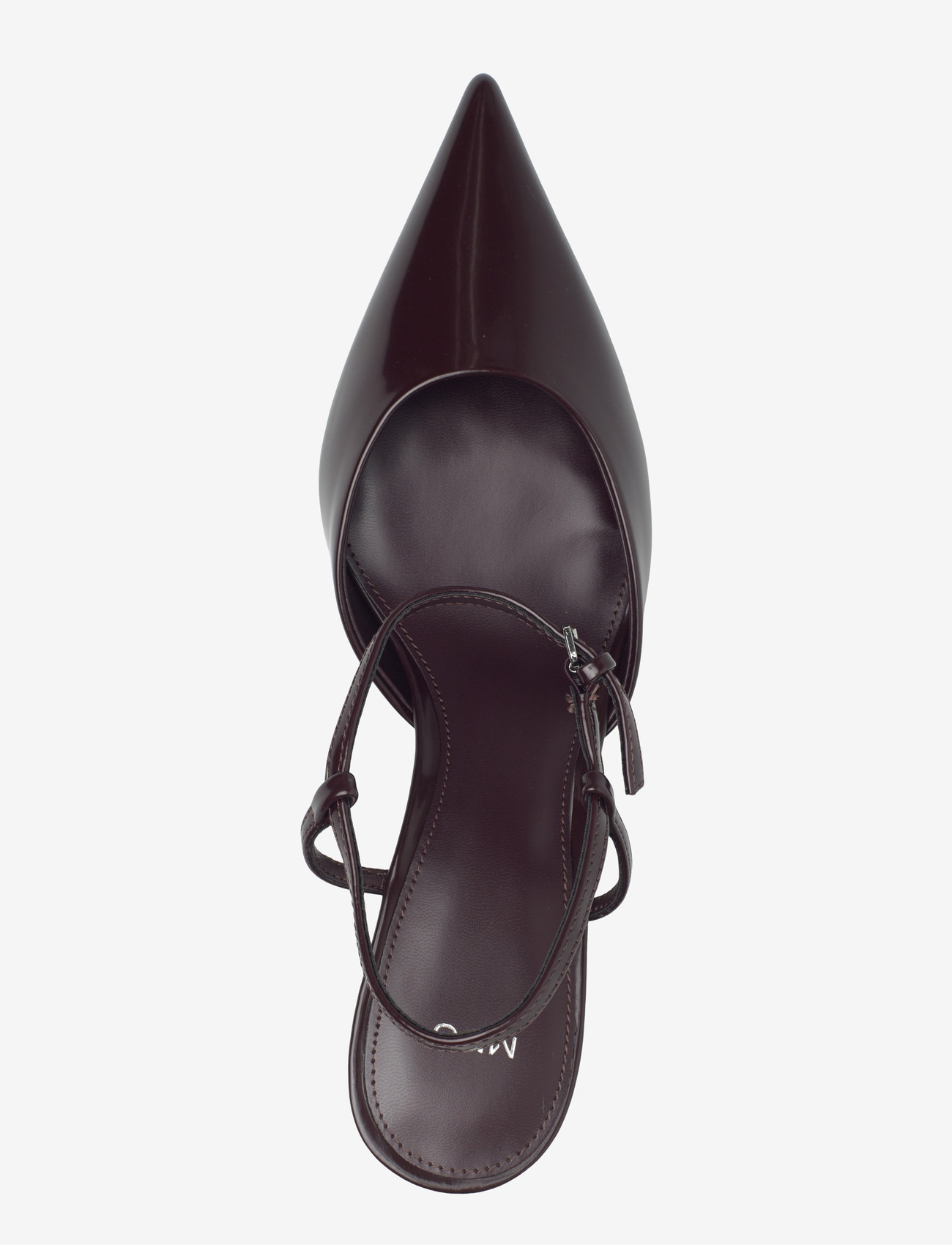 Mango - Kitten-heeled shoes with ankle strap - pumps - dark red - 4