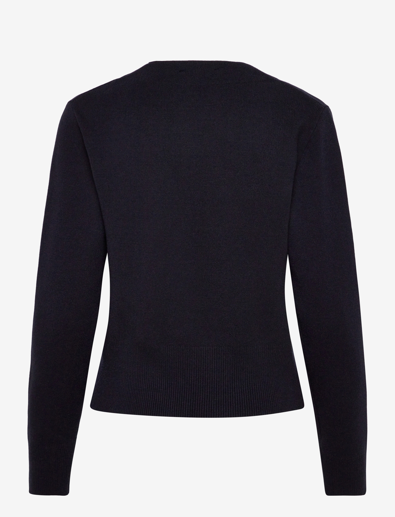Mango - Cross-over cardigan with jewel button - navy - 2