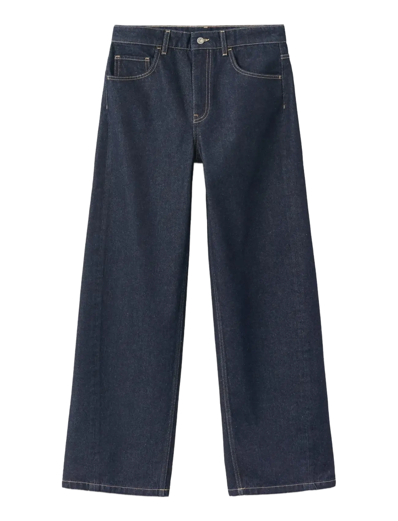 Mango Mid-rise rinse-wash barrel jeans - Plus Size & Curvy - OPEN BLUE / blue