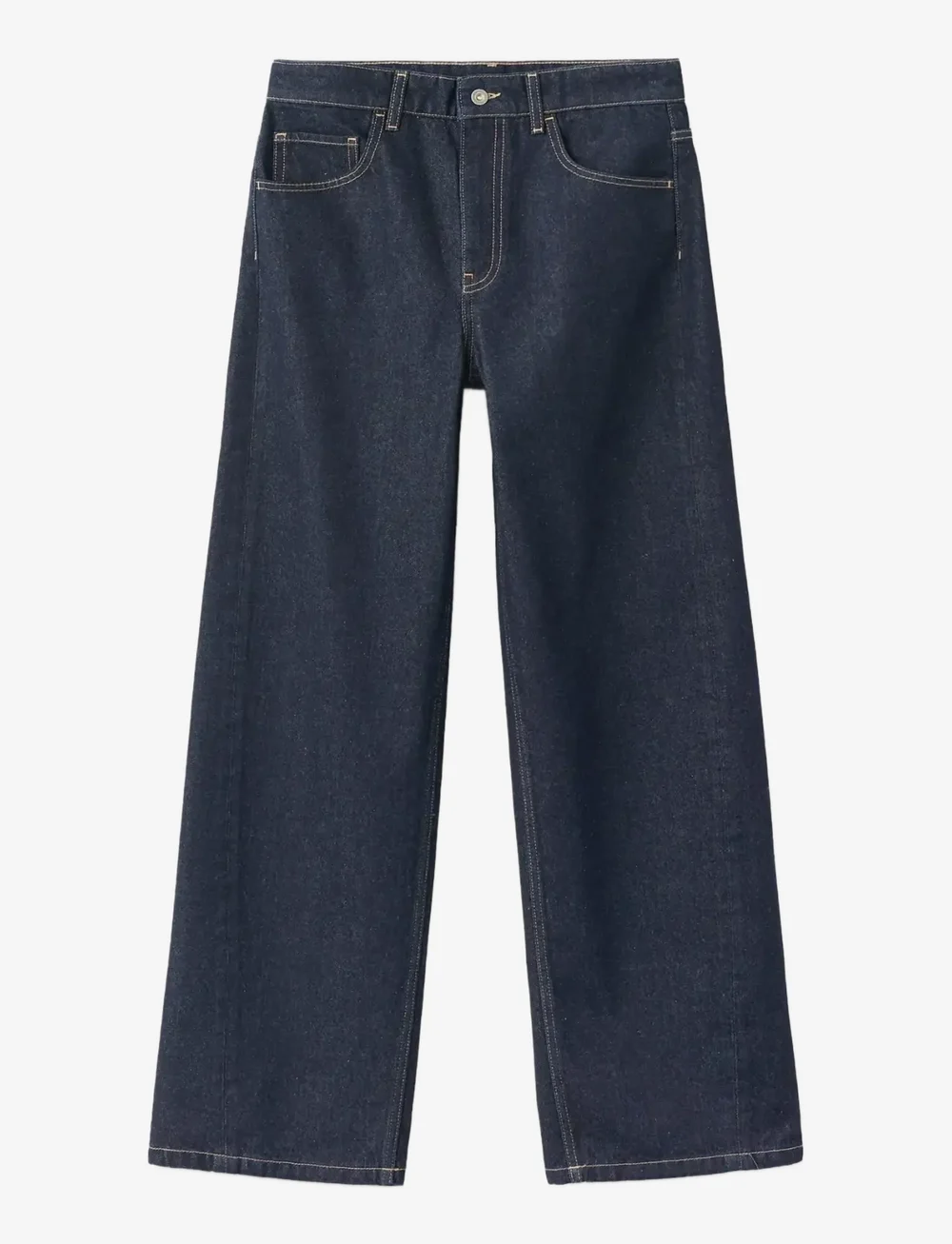 Mango - Mid-rise rinse-wash barrel jeans - barrel jeans - open blue - 1