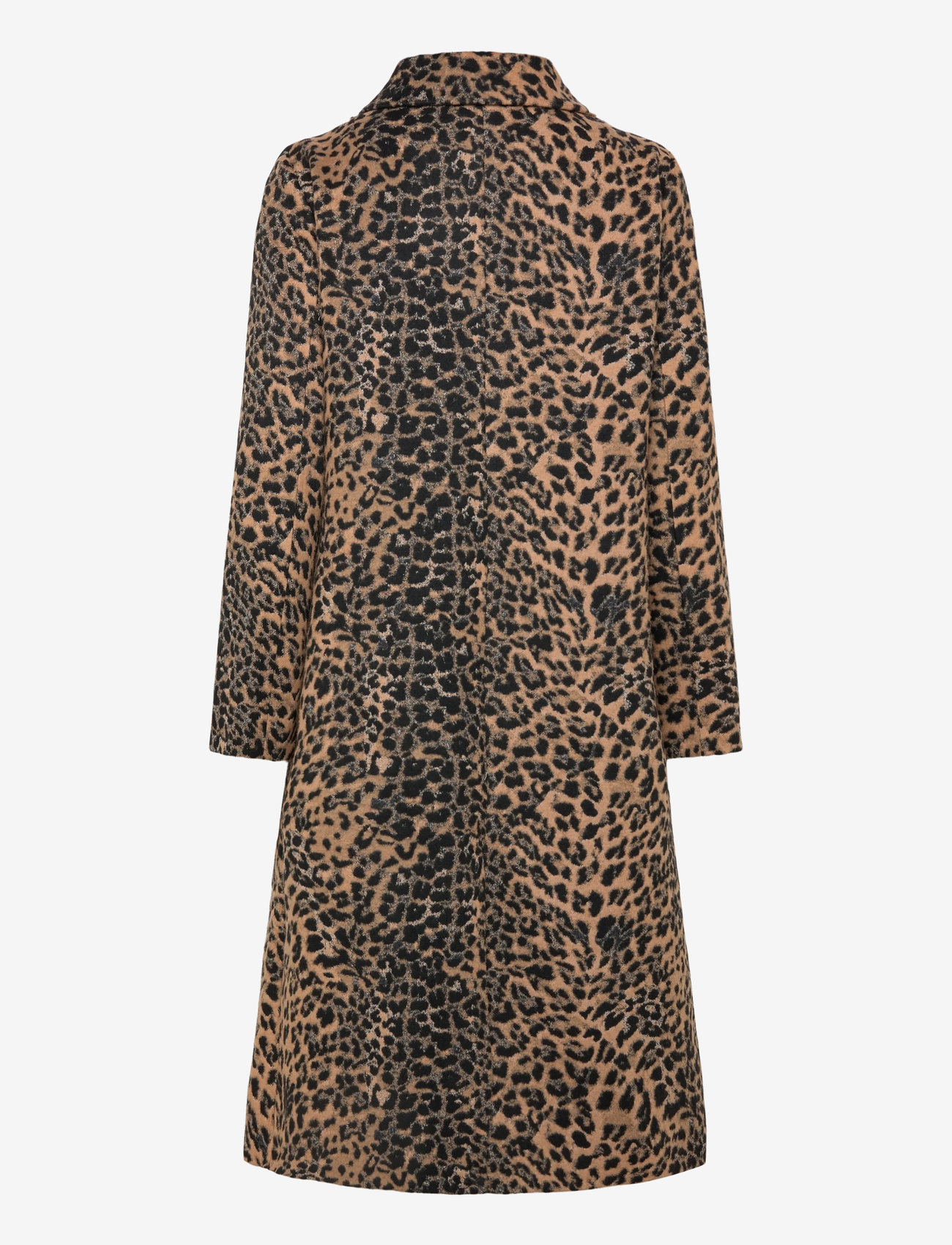 Mango - Leopard-print long coat - forårsjakker - medium brown - 1